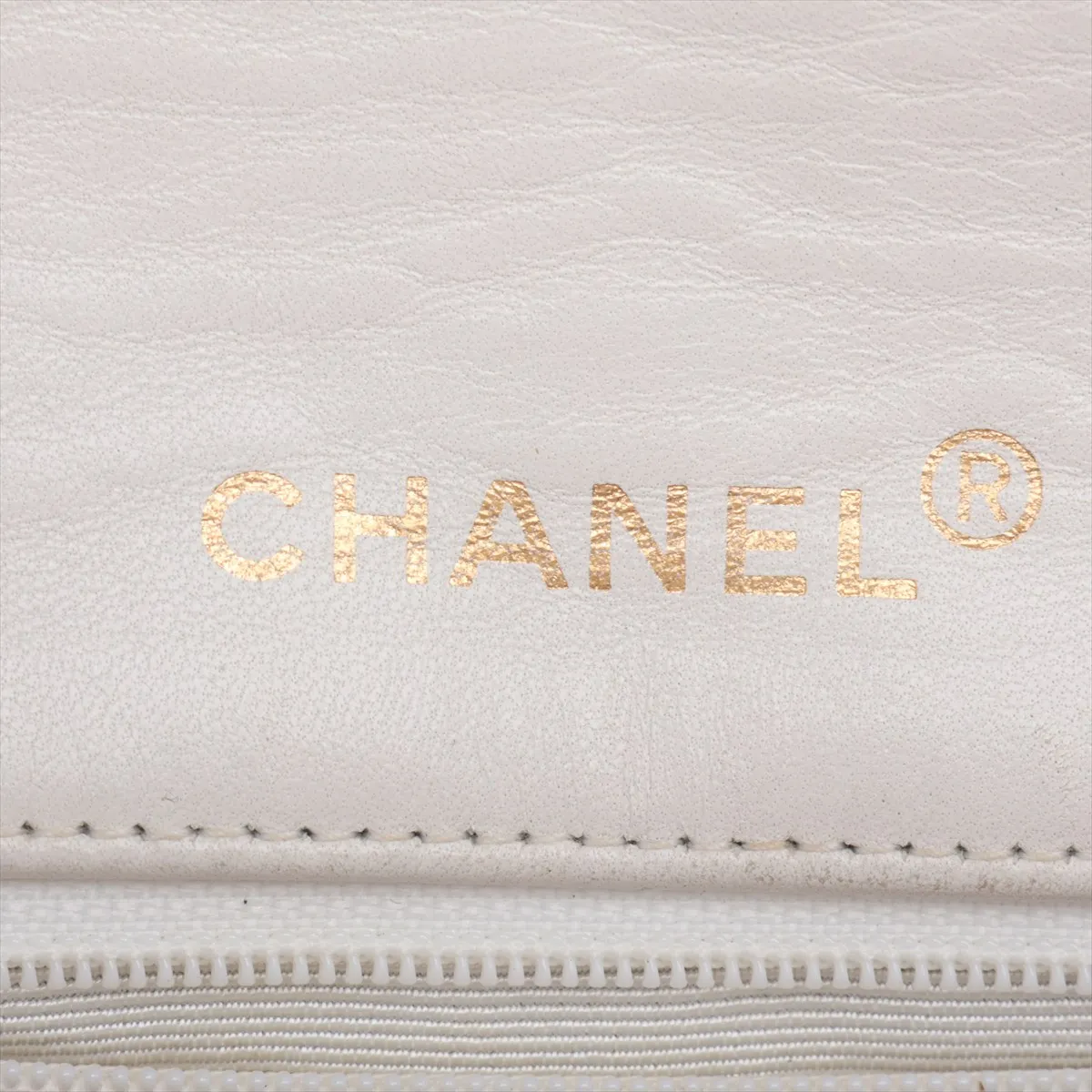 Mini Matelassé 17 Lambskin Single Flap Single Chain Bag, White with Gold Hardware, 1712407, Series 1, A01115 — view 10