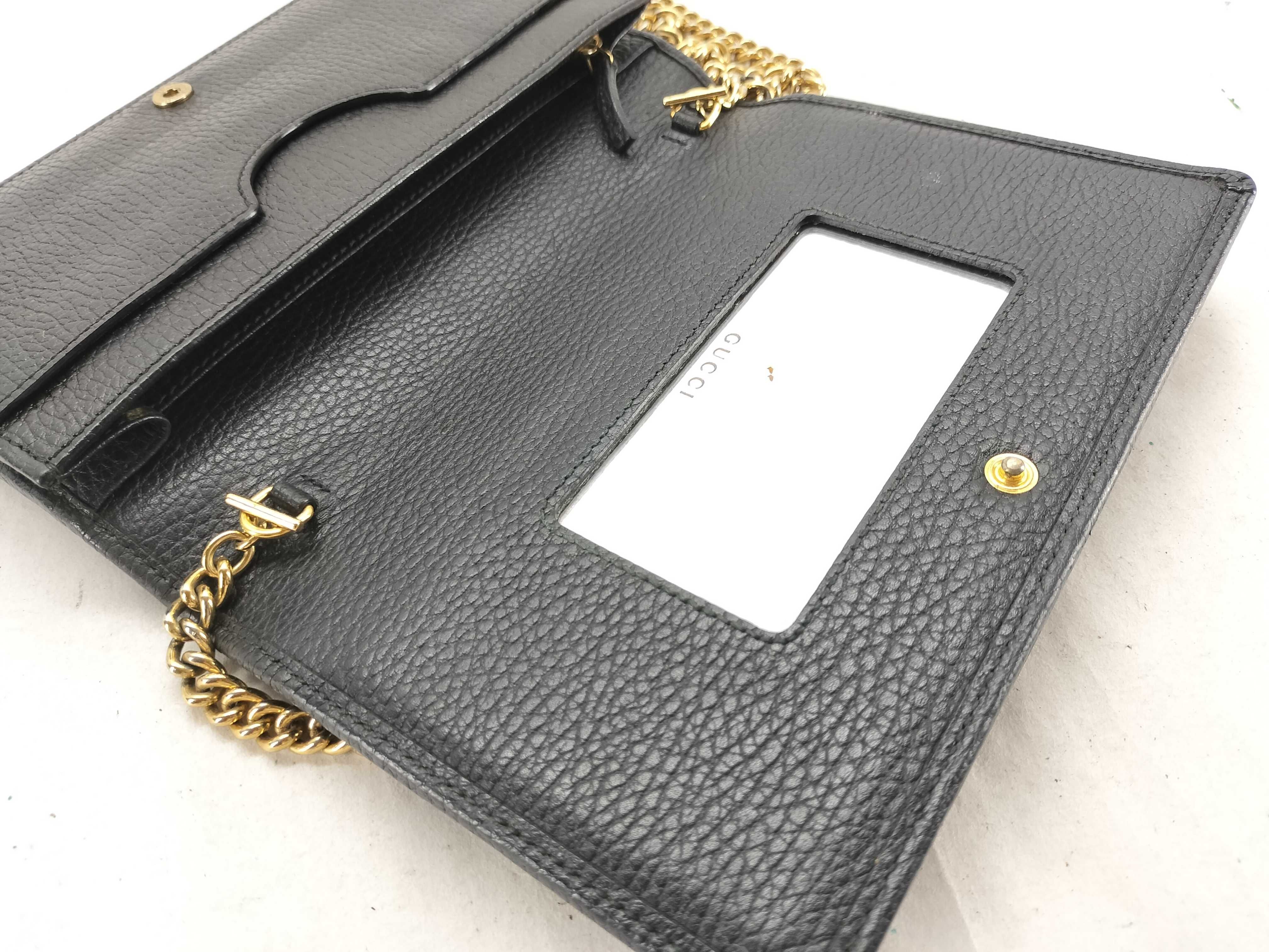 GG Marmont Mini Leather Chain Bag 497985 Shoulder Bag — view 8