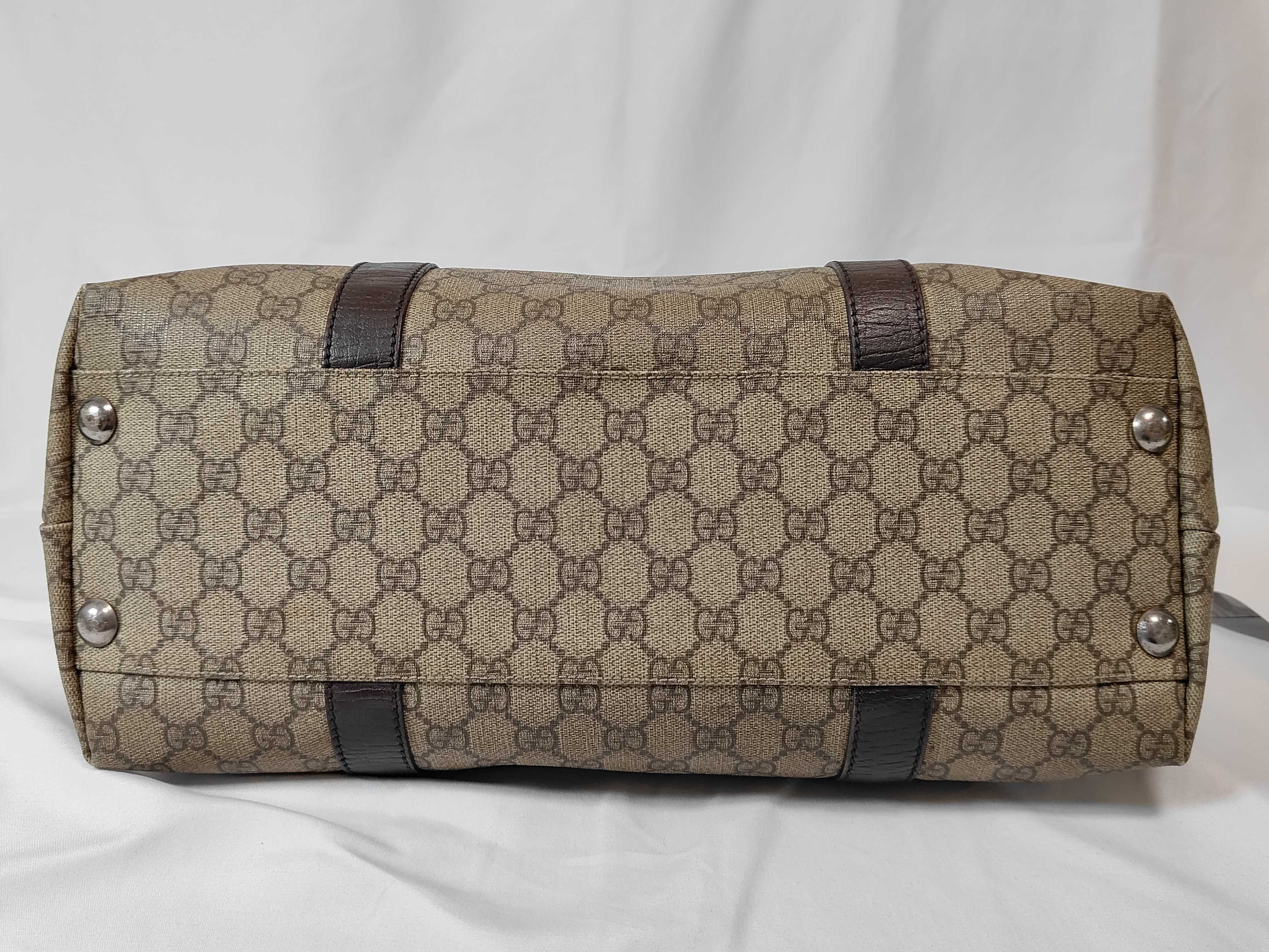 GG Supreme Shopper Bag Brown Tote Bag — view 7