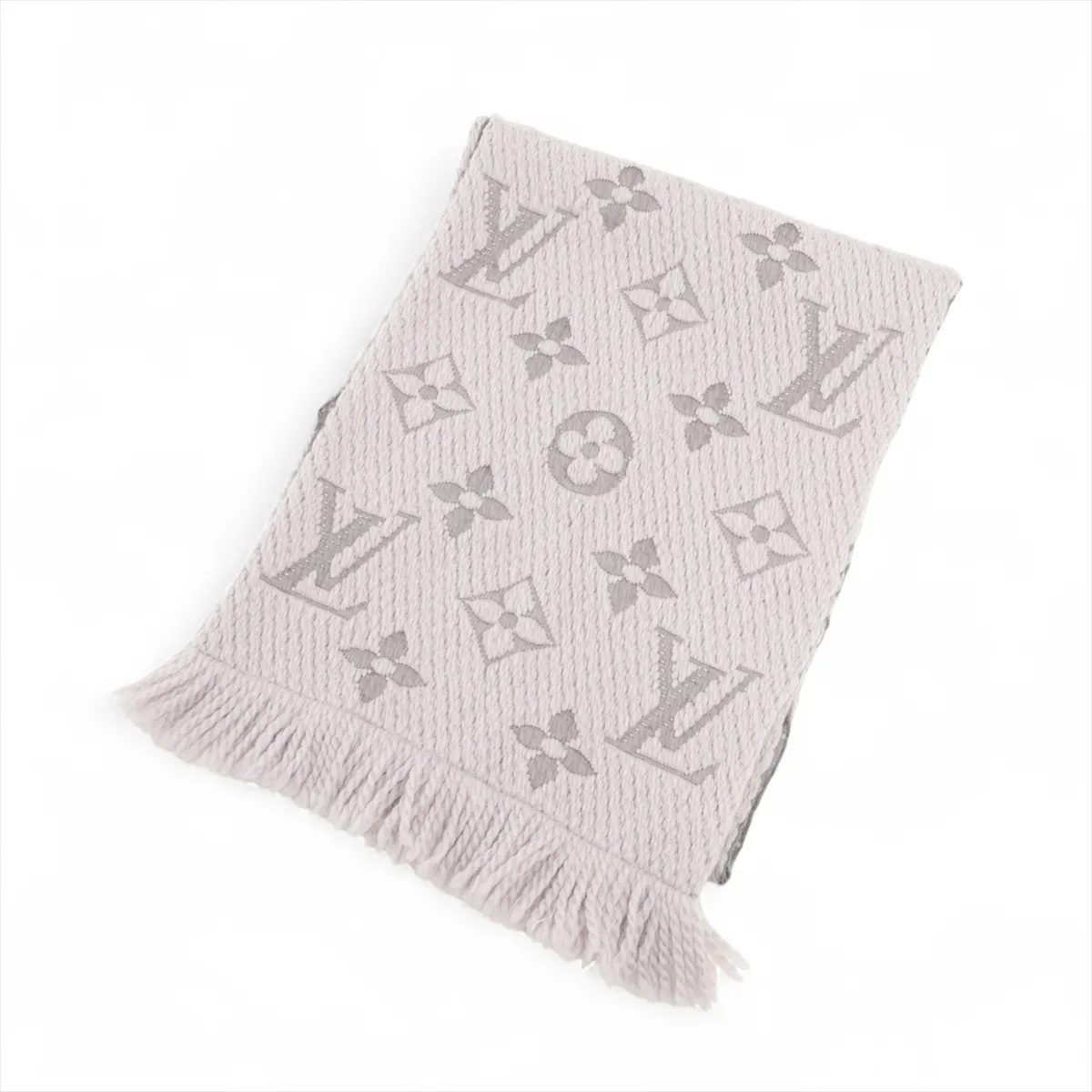 Louis Vuitton M74742 Escharpe Logomania GM0134 Muffler Wool x Silk Griperle Thread Fuzzing