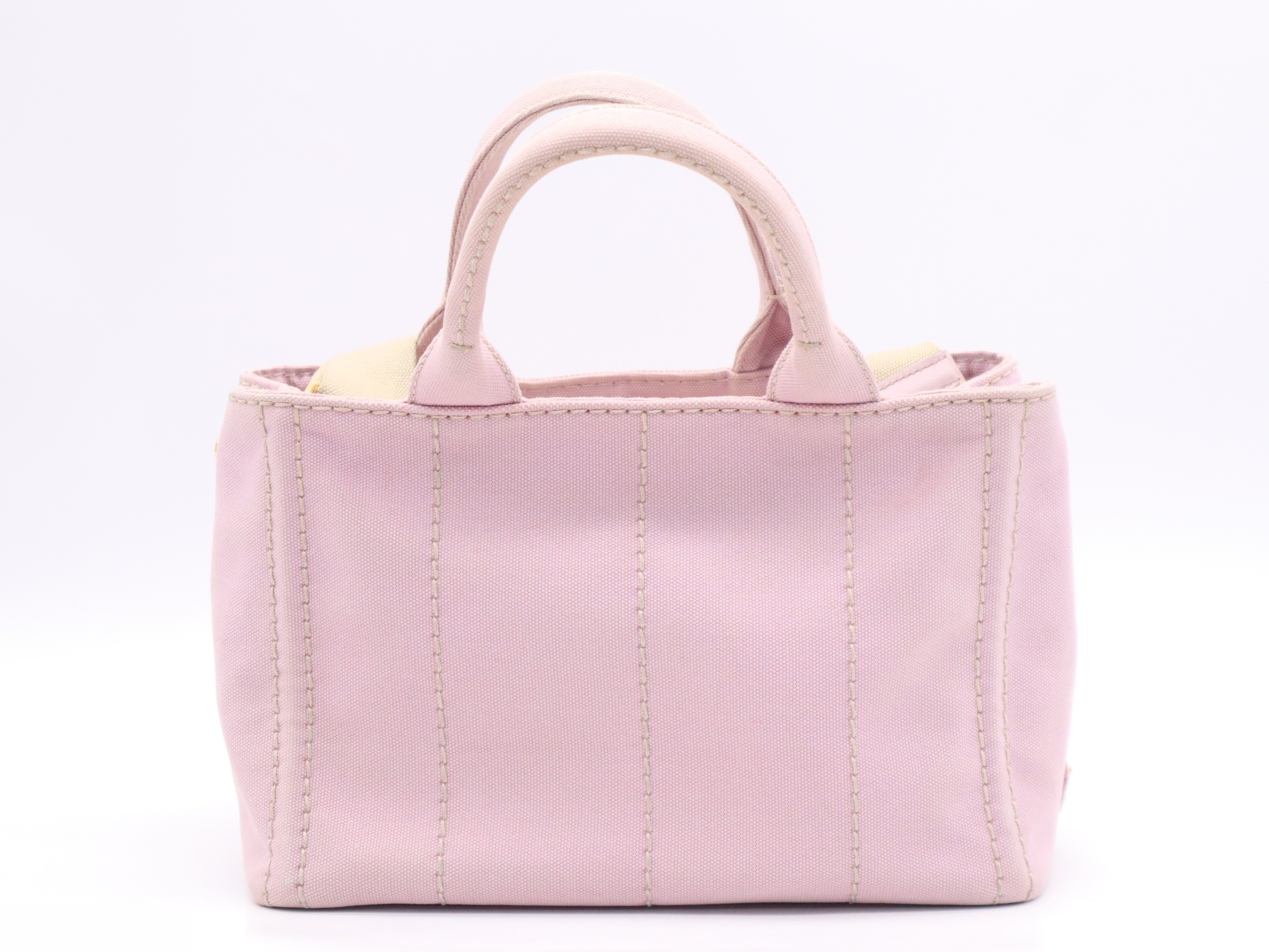 Canvas Canapa Mini Handbag with Shoulder Strap, Pink — view 2