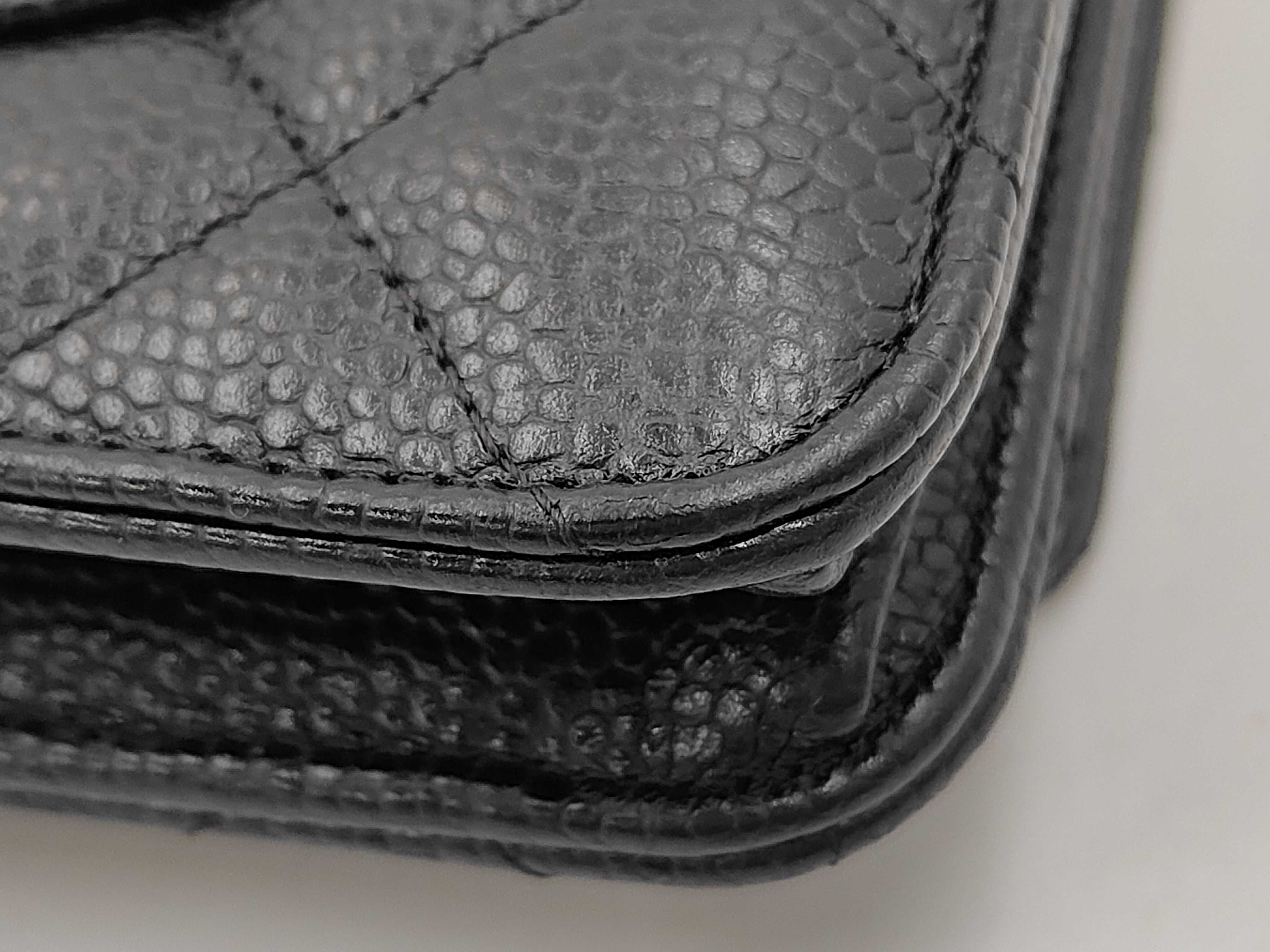 Matelassé Chain Wallet Caviar Skin Shoulder Bag — view 5