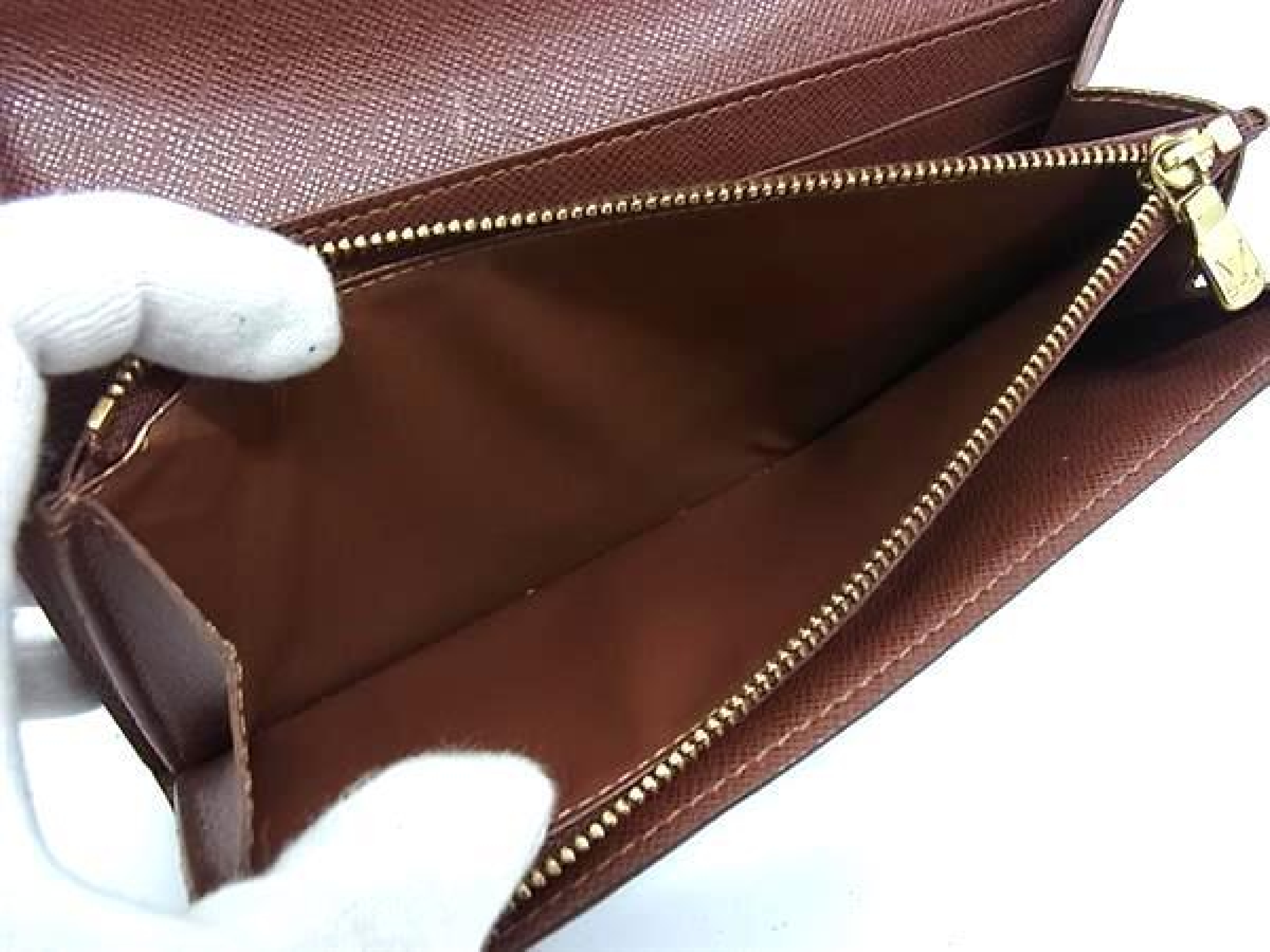 M61734 Monogram Portefeuille Sarah Bi-fold Long Wallet, Brown, EA4199 — view 5