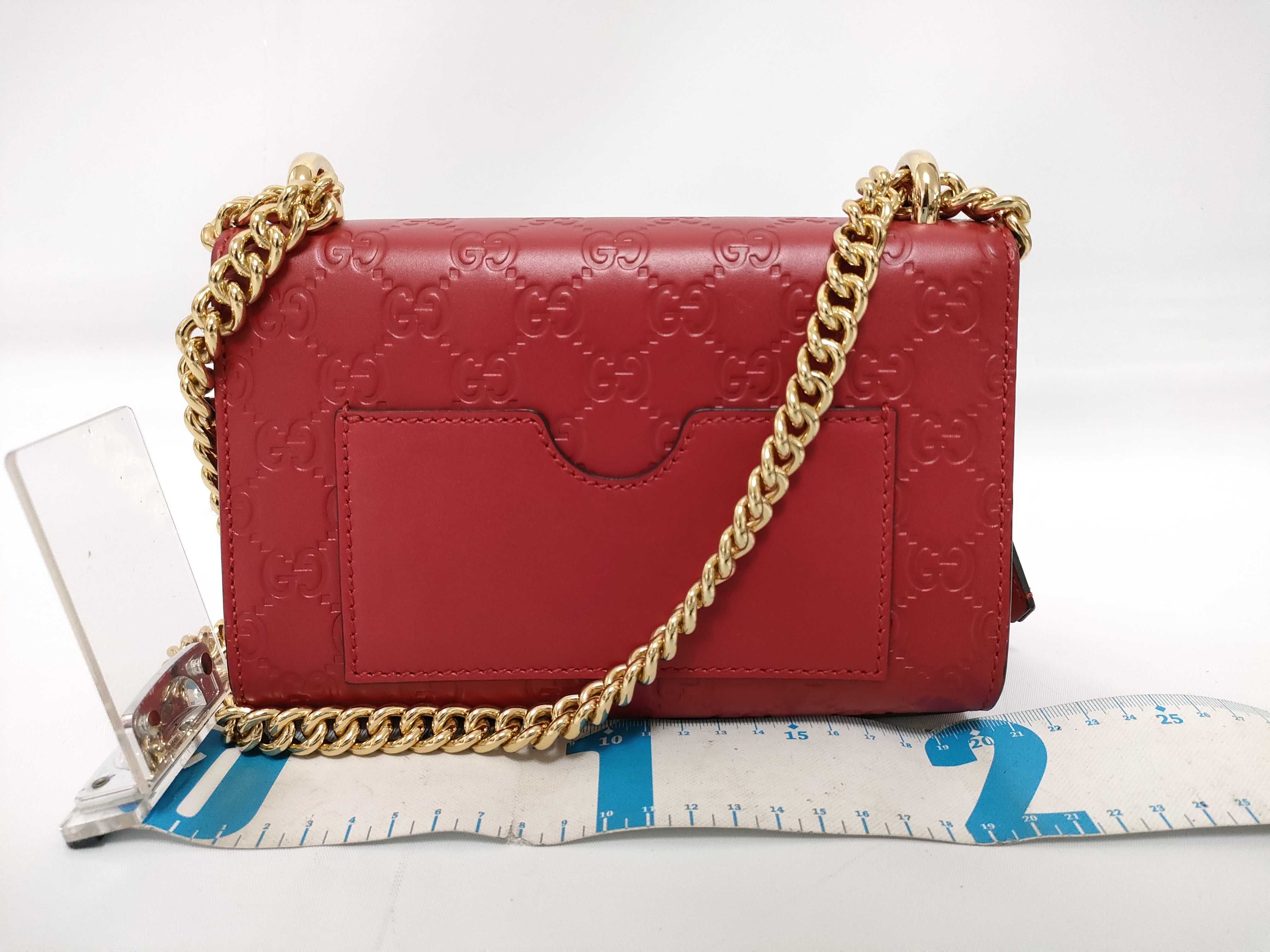 Guccissima Gucci Padlock Box Bag Red Shoulder Bag — view 2