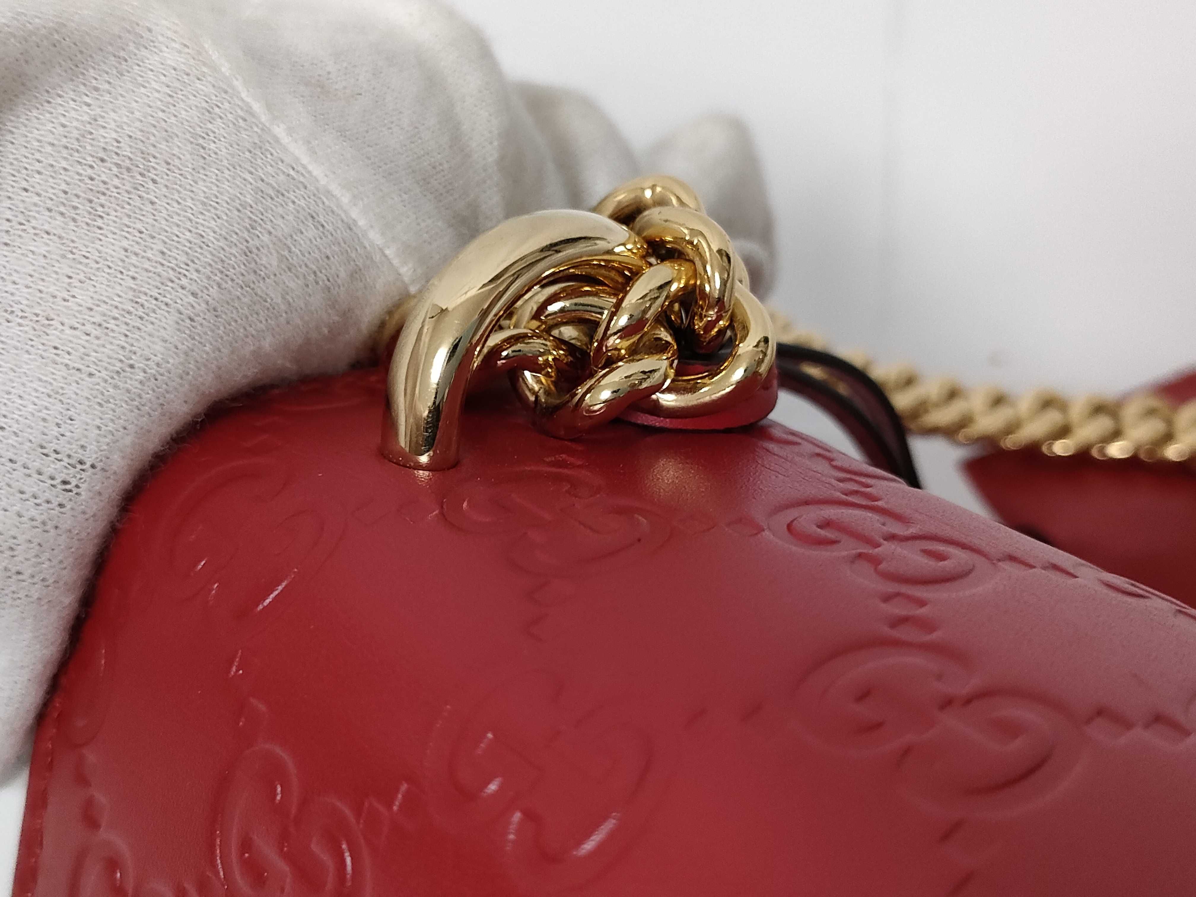 Guccissima Gucci Padlock Box Bag Red Shoulder Bag — view 13