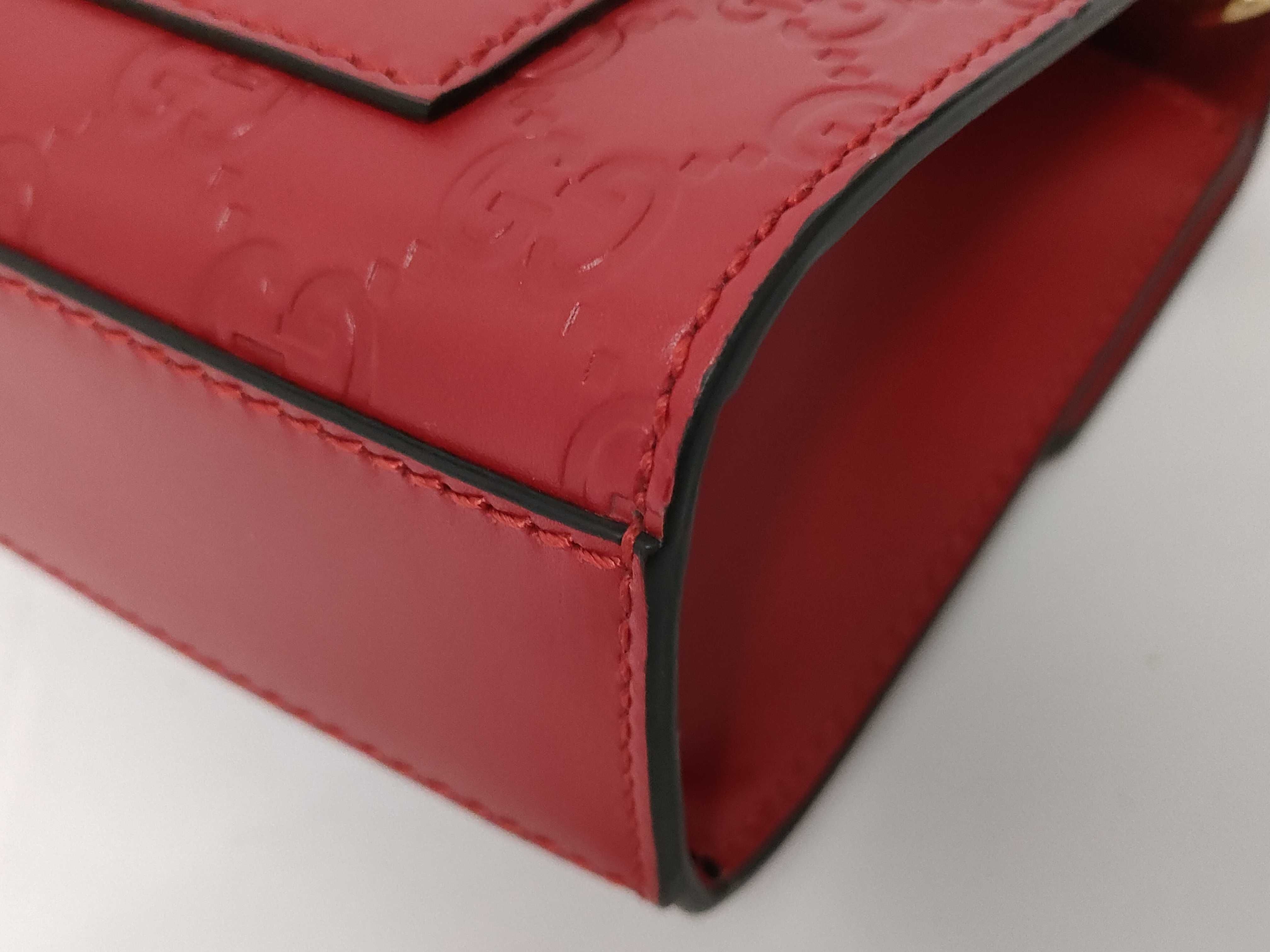 Guccissima Gucci Padlock Box Bag Red Shoulder Bag — view 4
