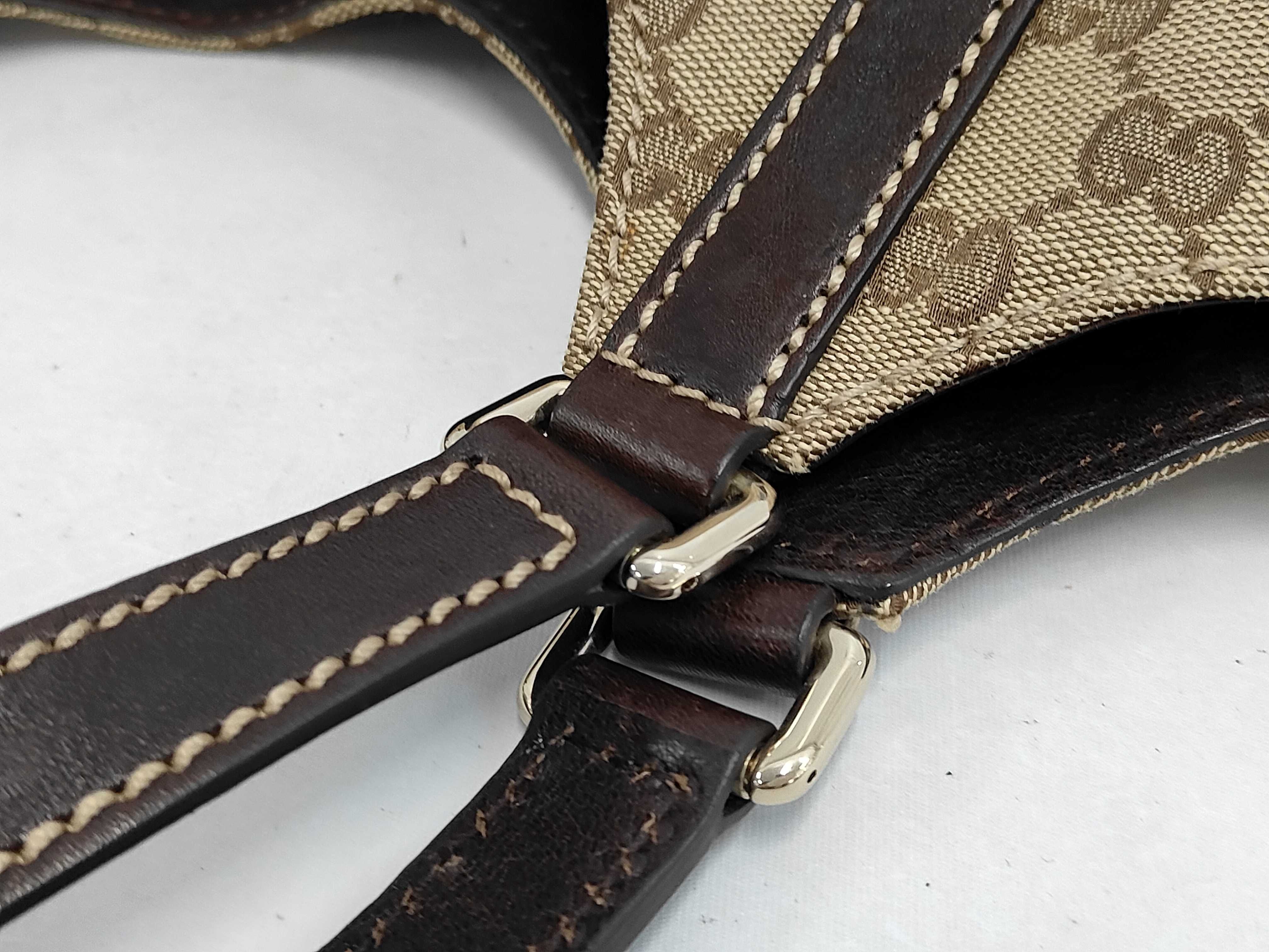 Brown Canvas GG Monogram Double G Pumpkin Tote Bag (Handbag) — view 6