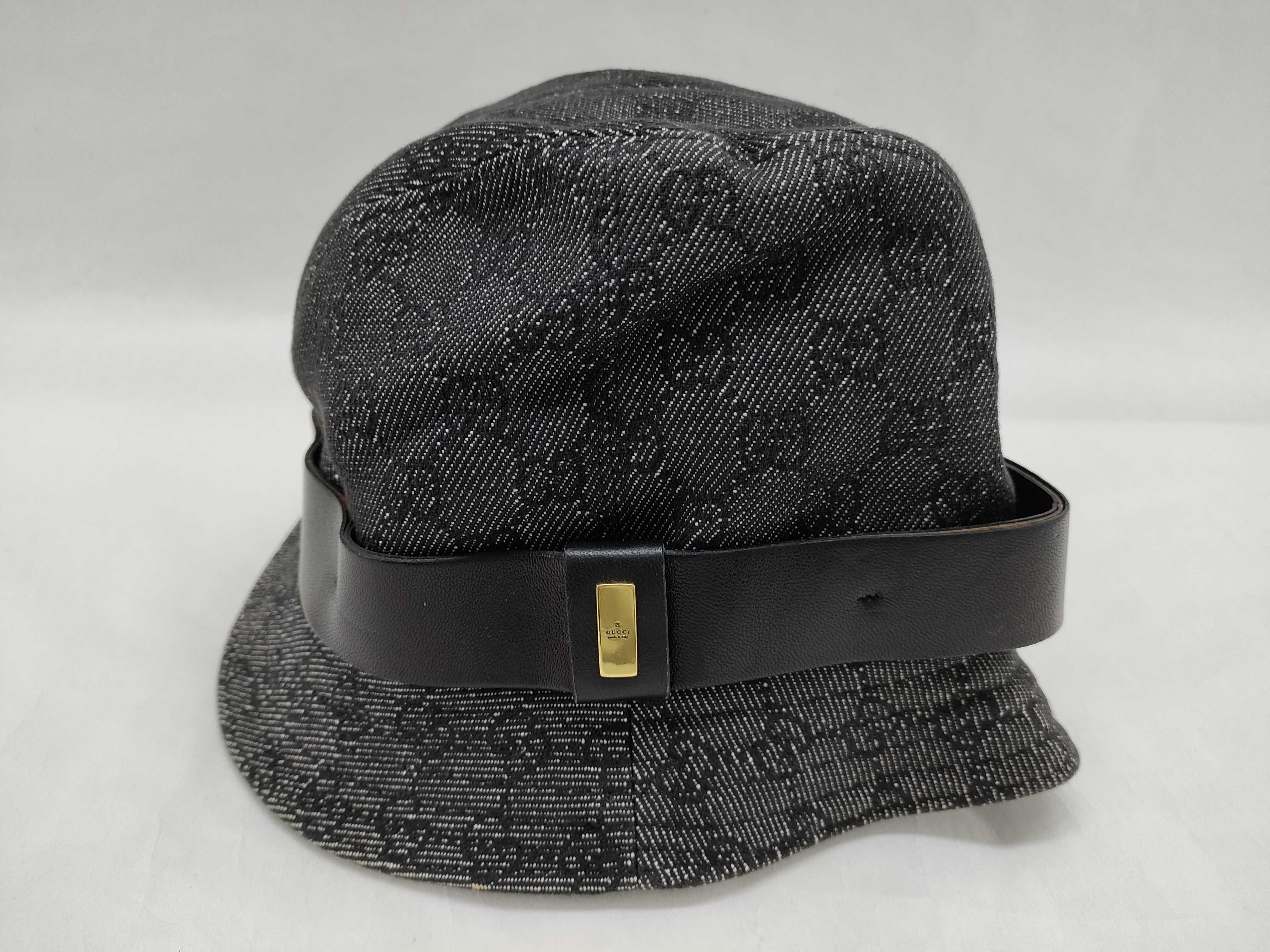 GG Canvas Leather Hat M (Other Accessories) — view 2