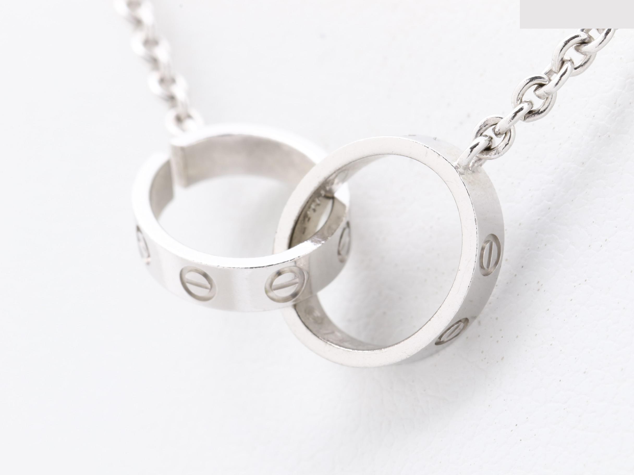 Love Series (Precious Metal) Necklace/Pendant, 750WG, 7.5g, 42cm — view 3