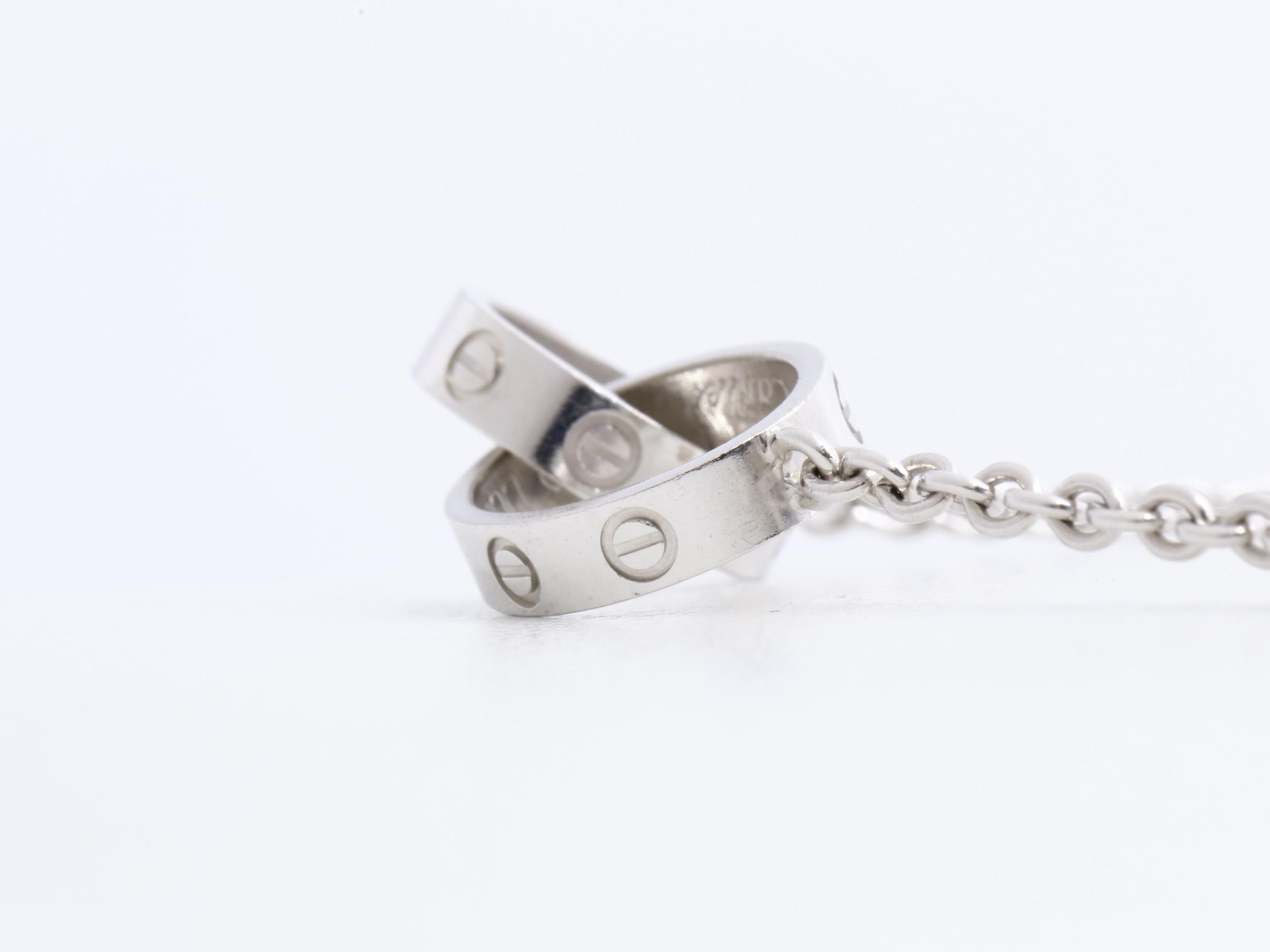 Love Series (Precious Metal) Necklace/Pendant, 750WG, 7.5g, 42cm — view 4