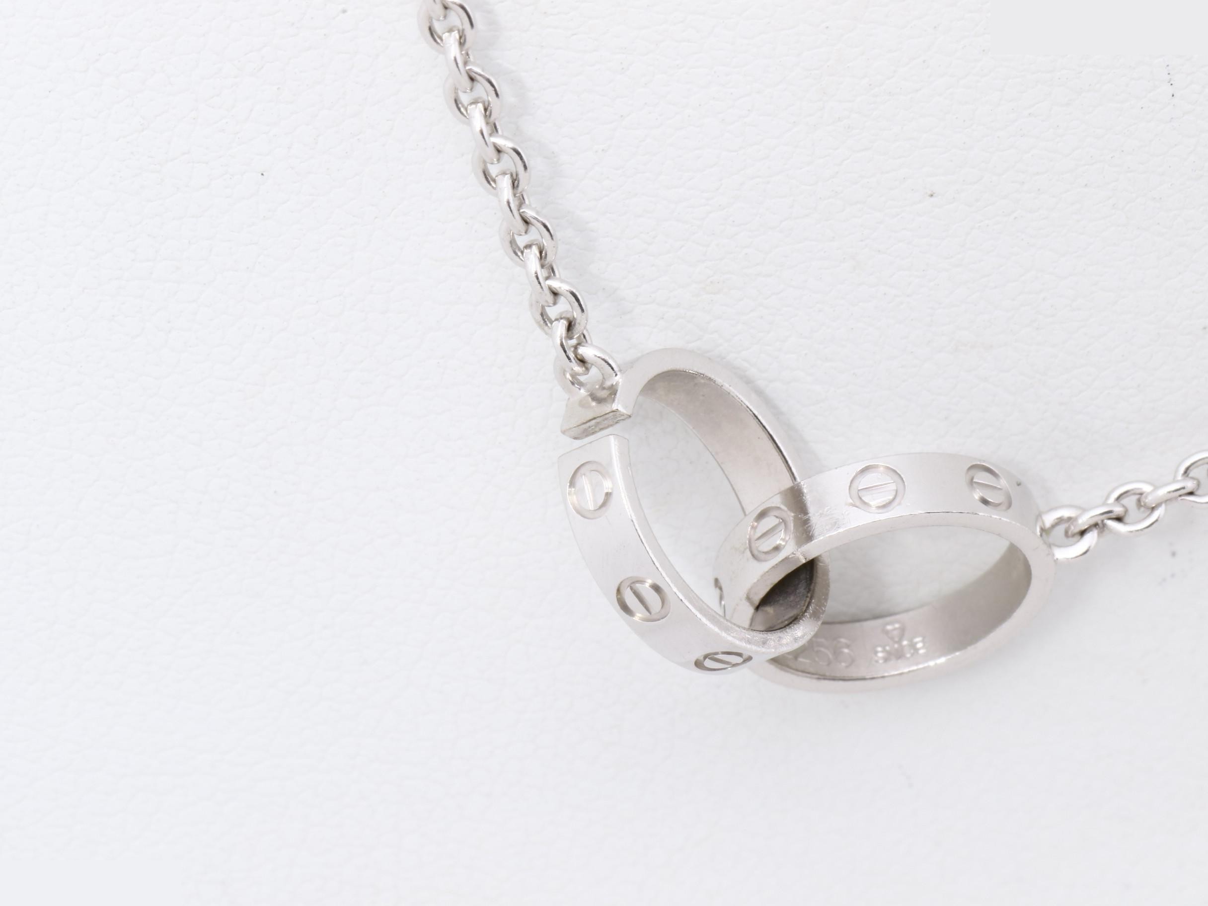 Love Series (Precious Metal) Necklace/Pendant, 750WG, 7.5g, 42cm — view 5