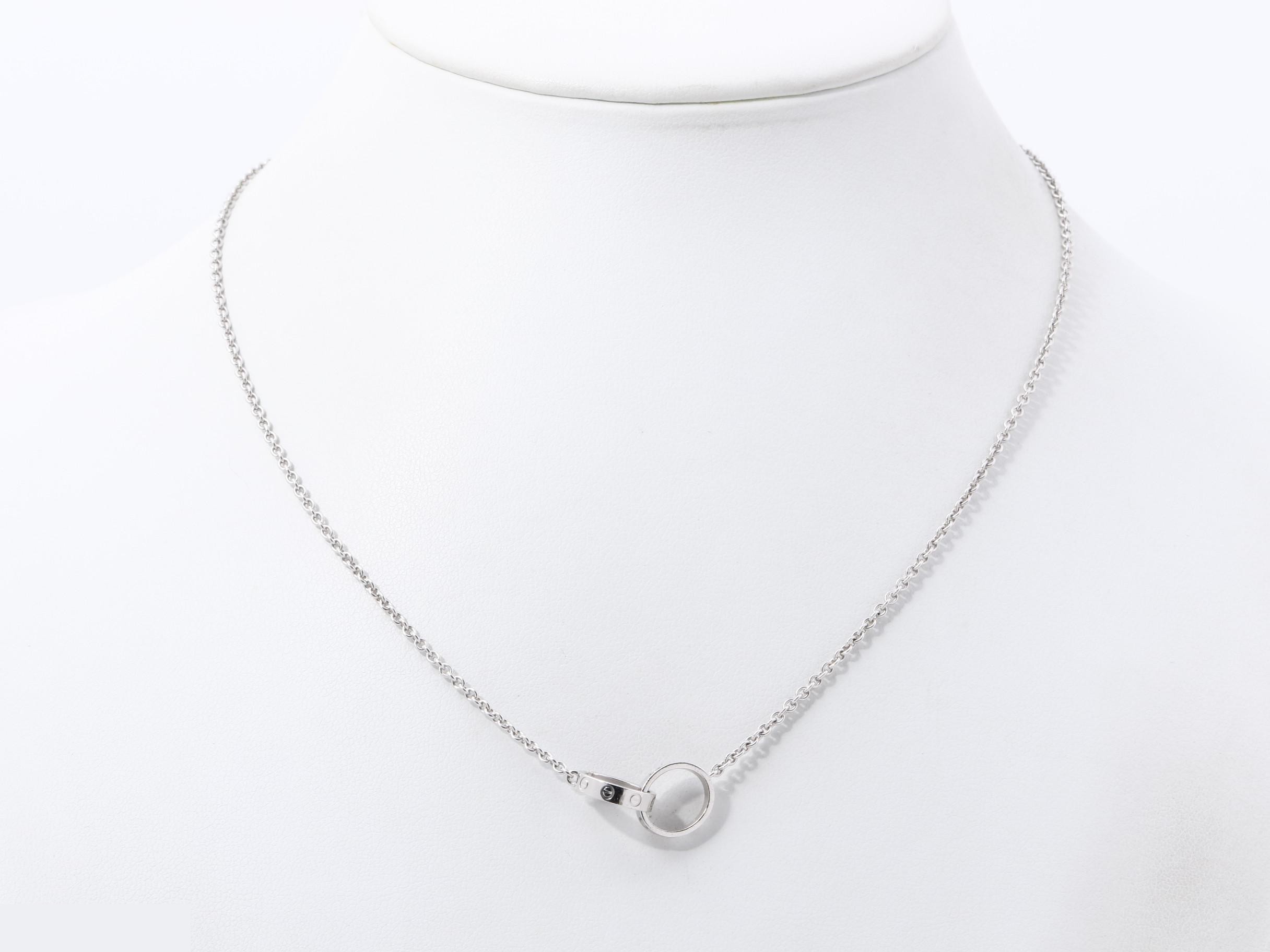 Love Series (Precious Metal) Necklace/Pendant, 750WG, 7.5g, 42cm — view 6