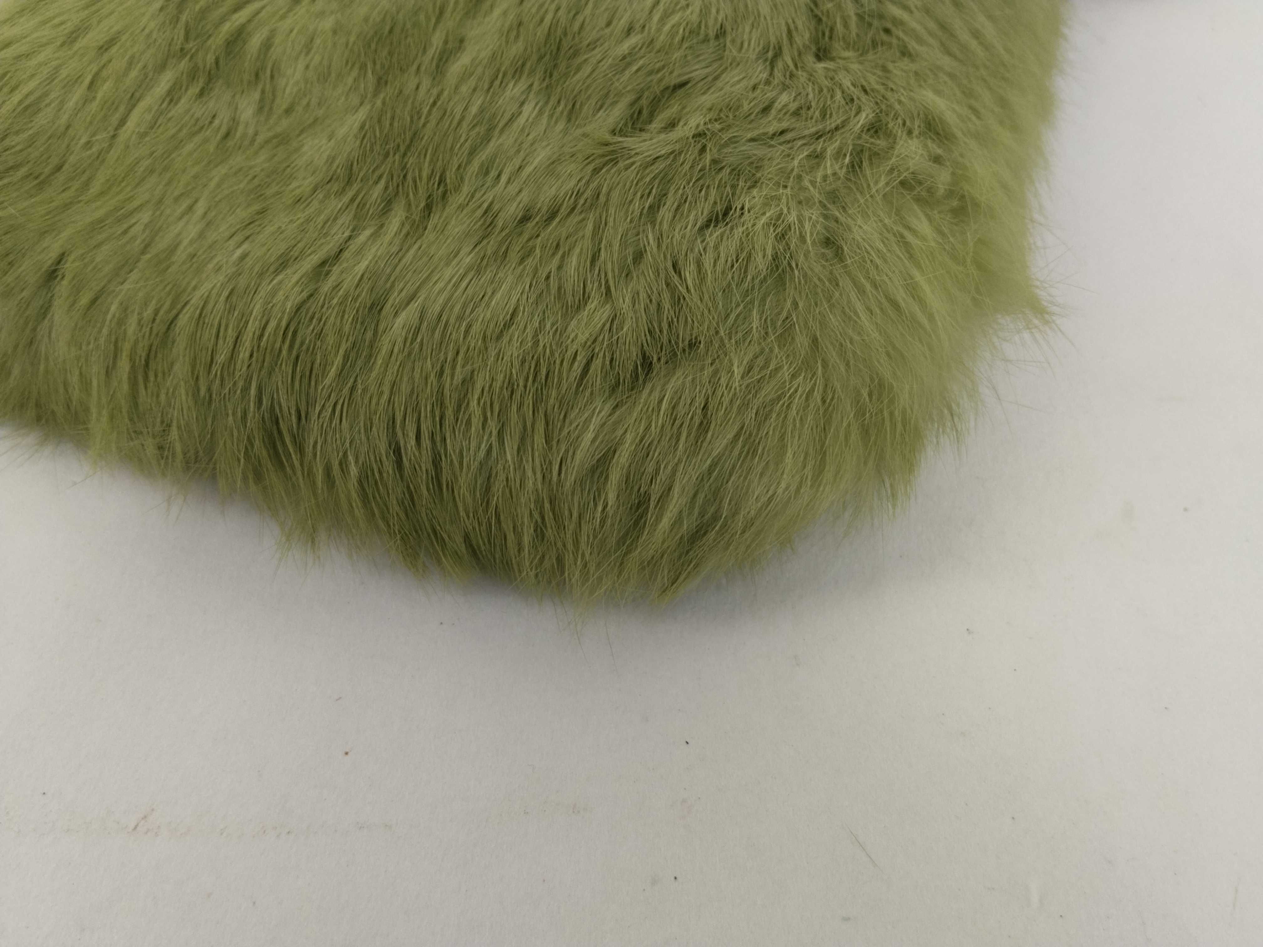 handbag, fur trim, green shoulder bag — view 6