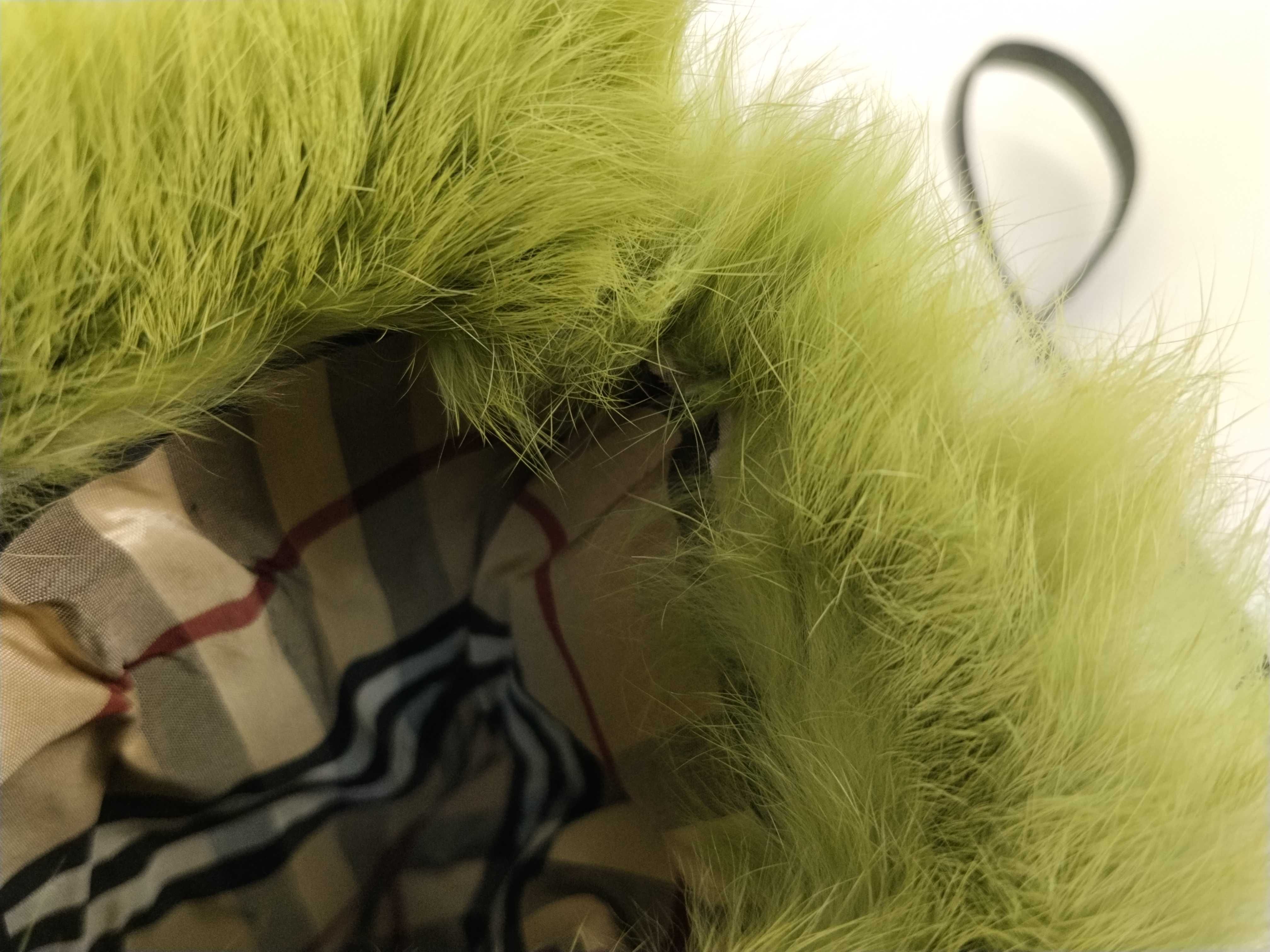 handbag, fur trim, green shoulder bag — view 10