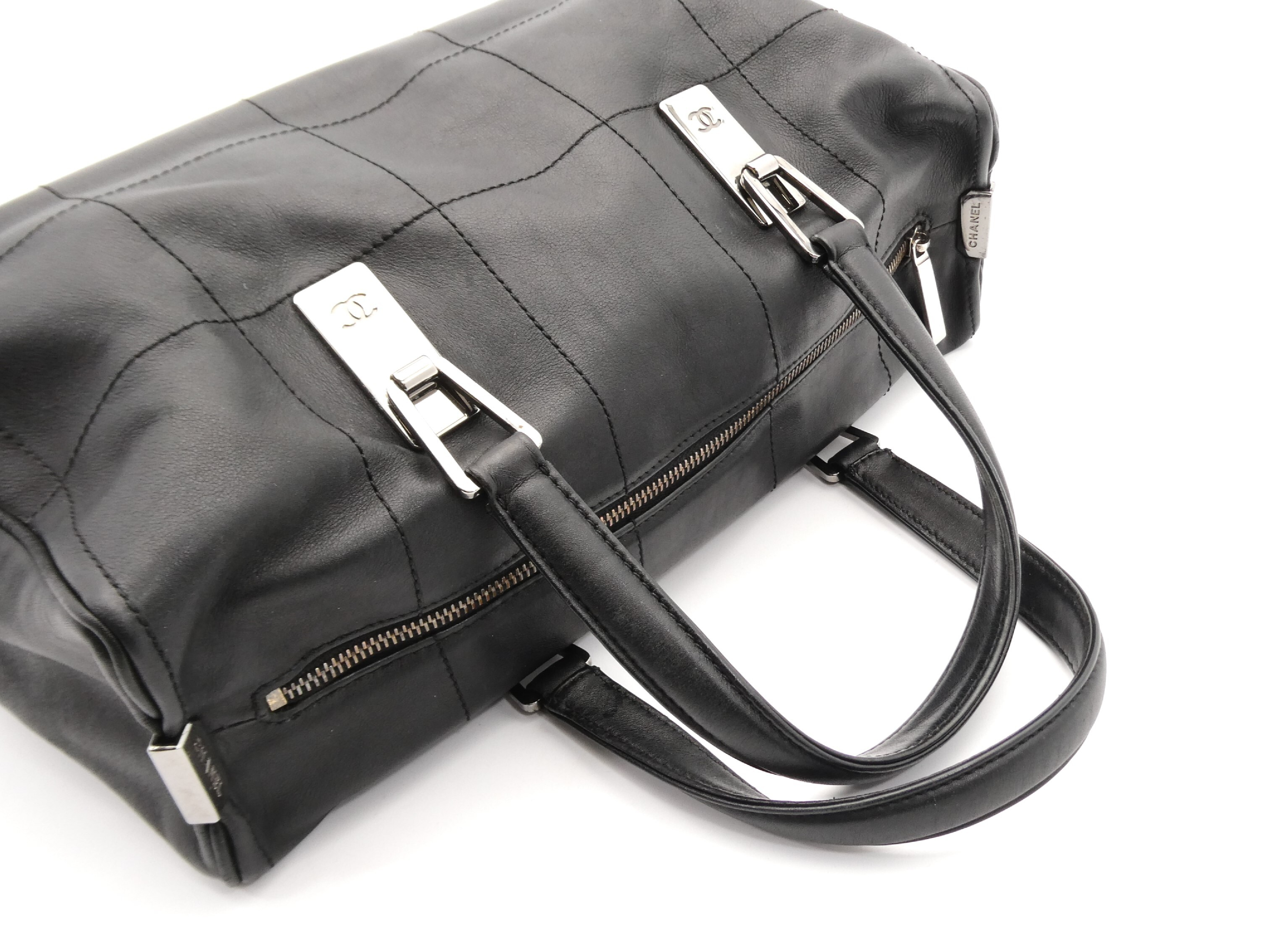 Chocolate Bar Coco Mark Leather Handbag — view 6