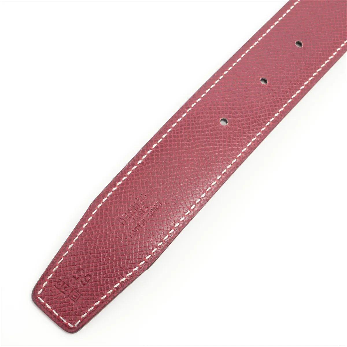 H Belt E:2001 Belt 65 Leather Black x Brown — view 3