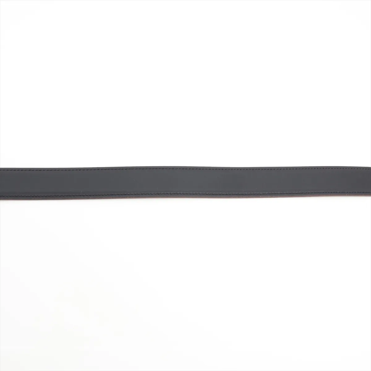 H Belt E:2001 Belt 65 Leather Black x Brown — view 4