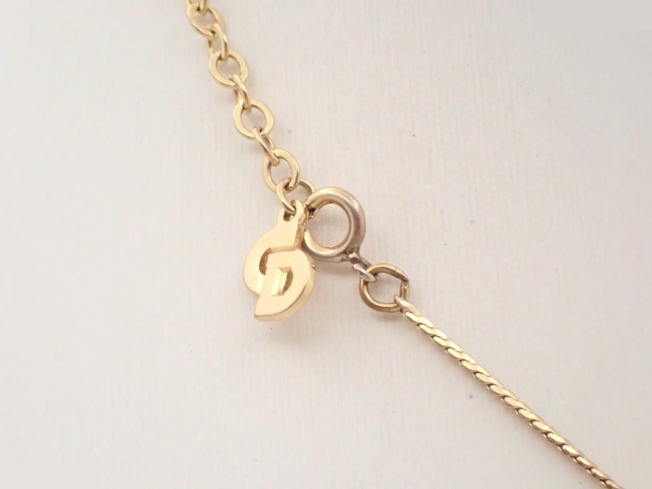 Horseshoe necklace with rhinestones, GP (Gold Plated), maximum neck circumference 43cm — view 2