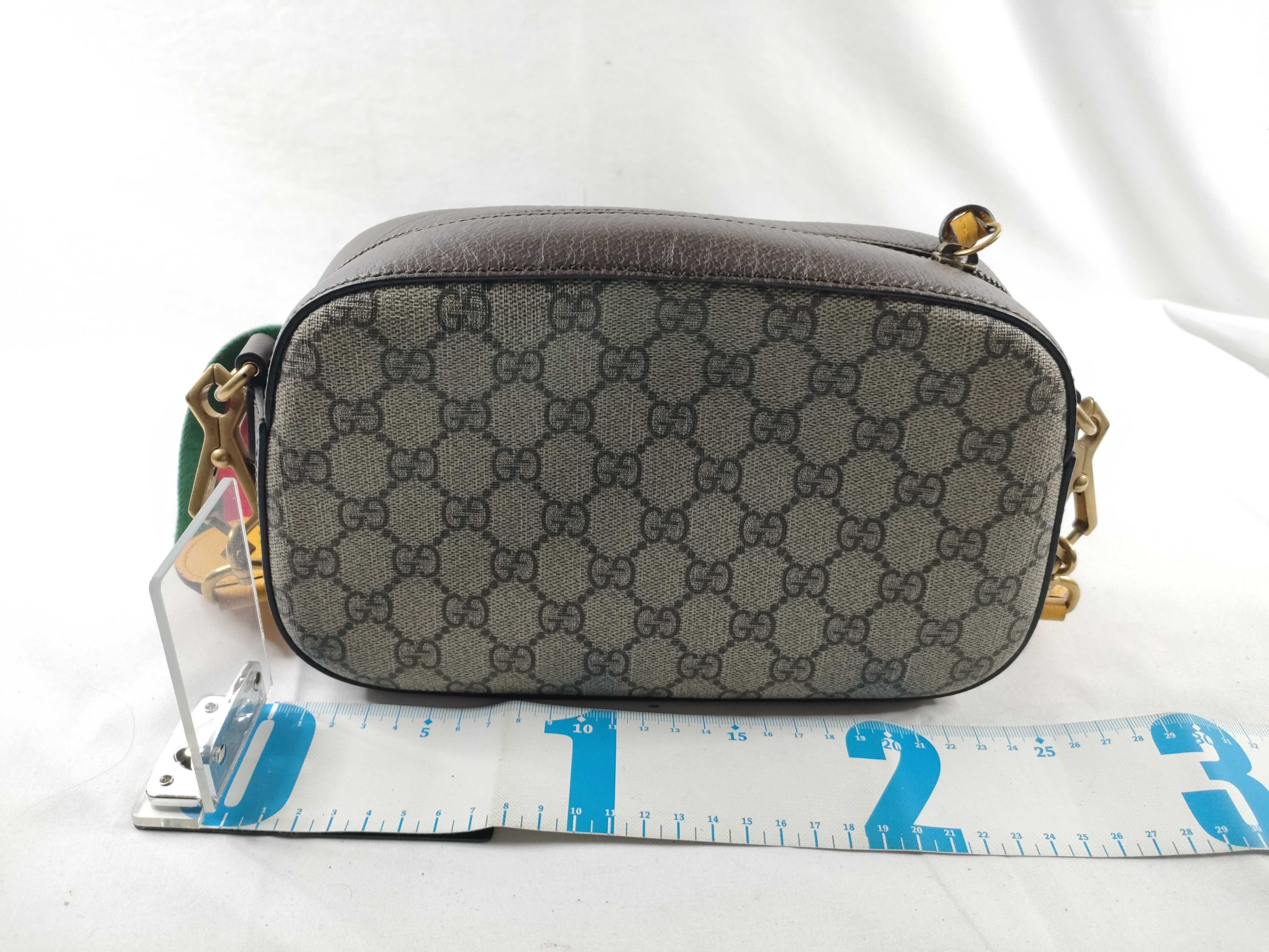 GG Supreme Tiger Head PVC x Leather Shoulder Bag Beige x Brown 476466 Shoulder Bag — view 2