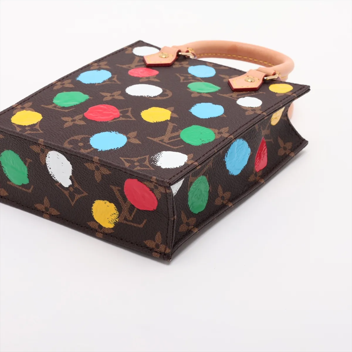 x Yayoi Kusama Monogram Petite Sac Plat M81867 Brown (RFID detected) — view 3