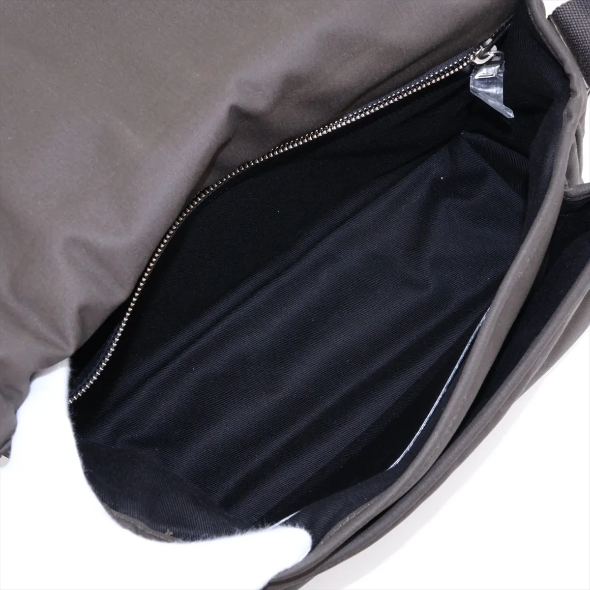 Nylon Shoulder Bag, Khaki, 757146 — view 6