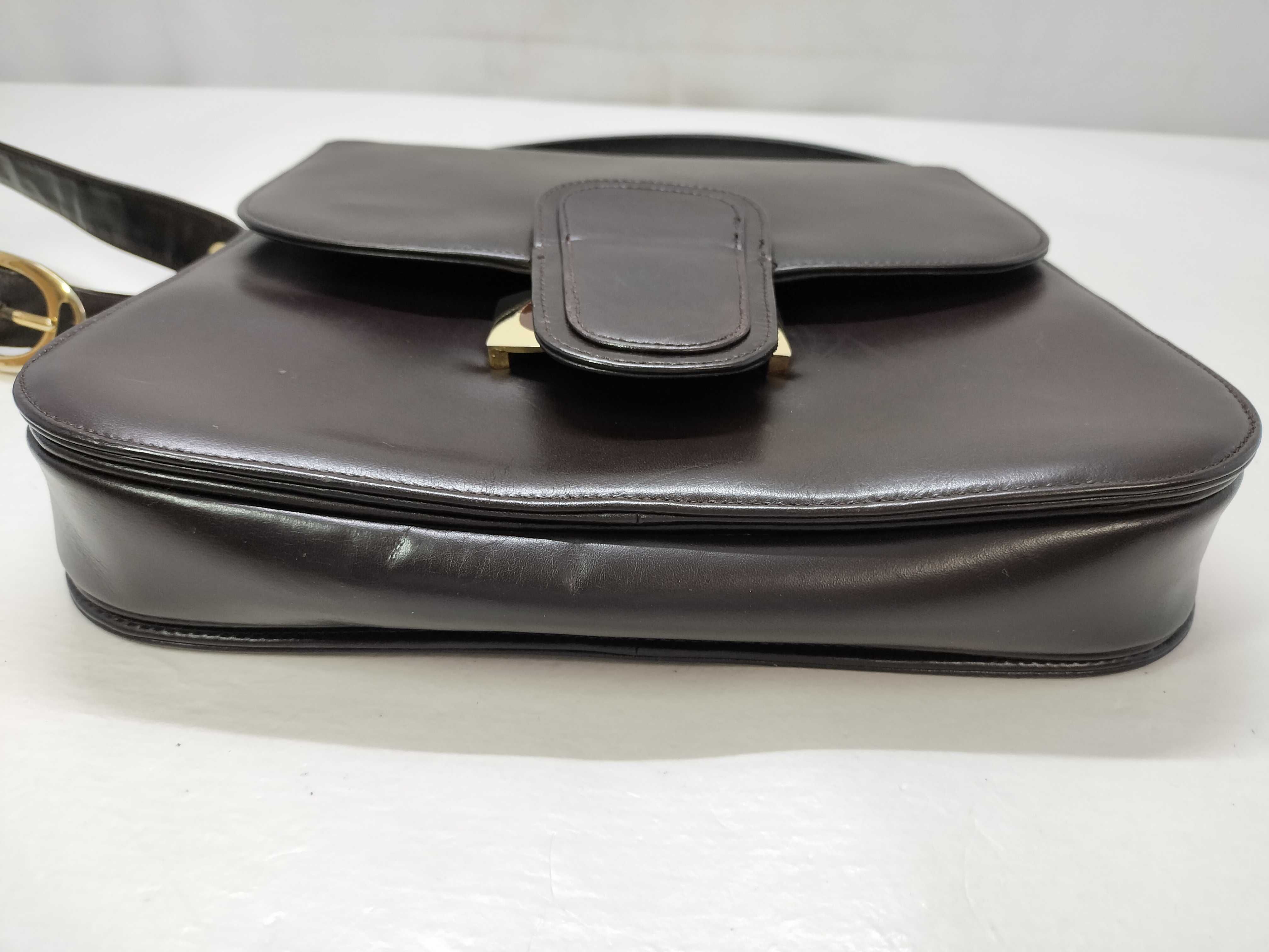Carriage Hardware Calf Leather Shoulder Bag — view 14