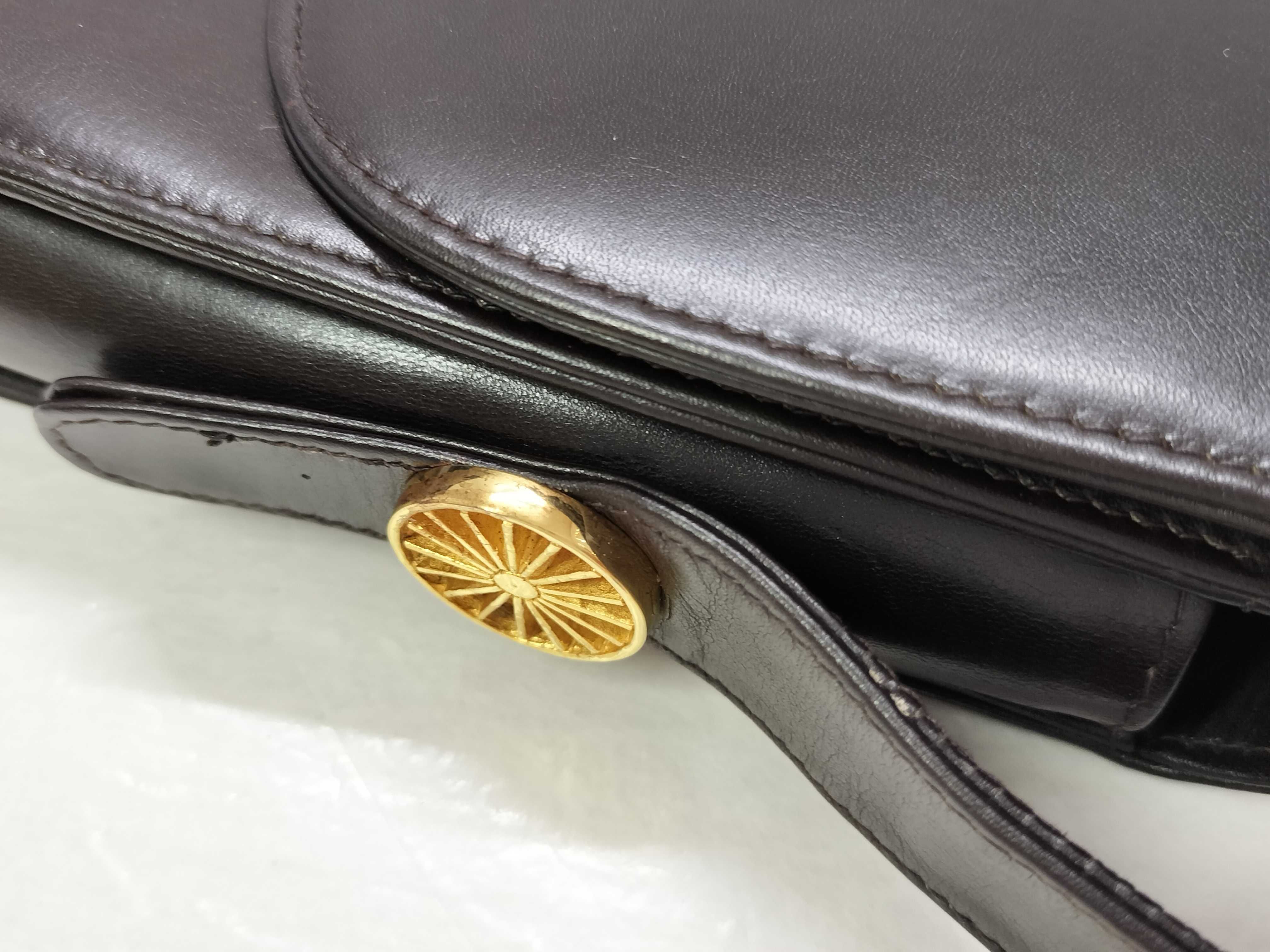 Carriage Hardware Calf Leather Shoulder Bag — view 5