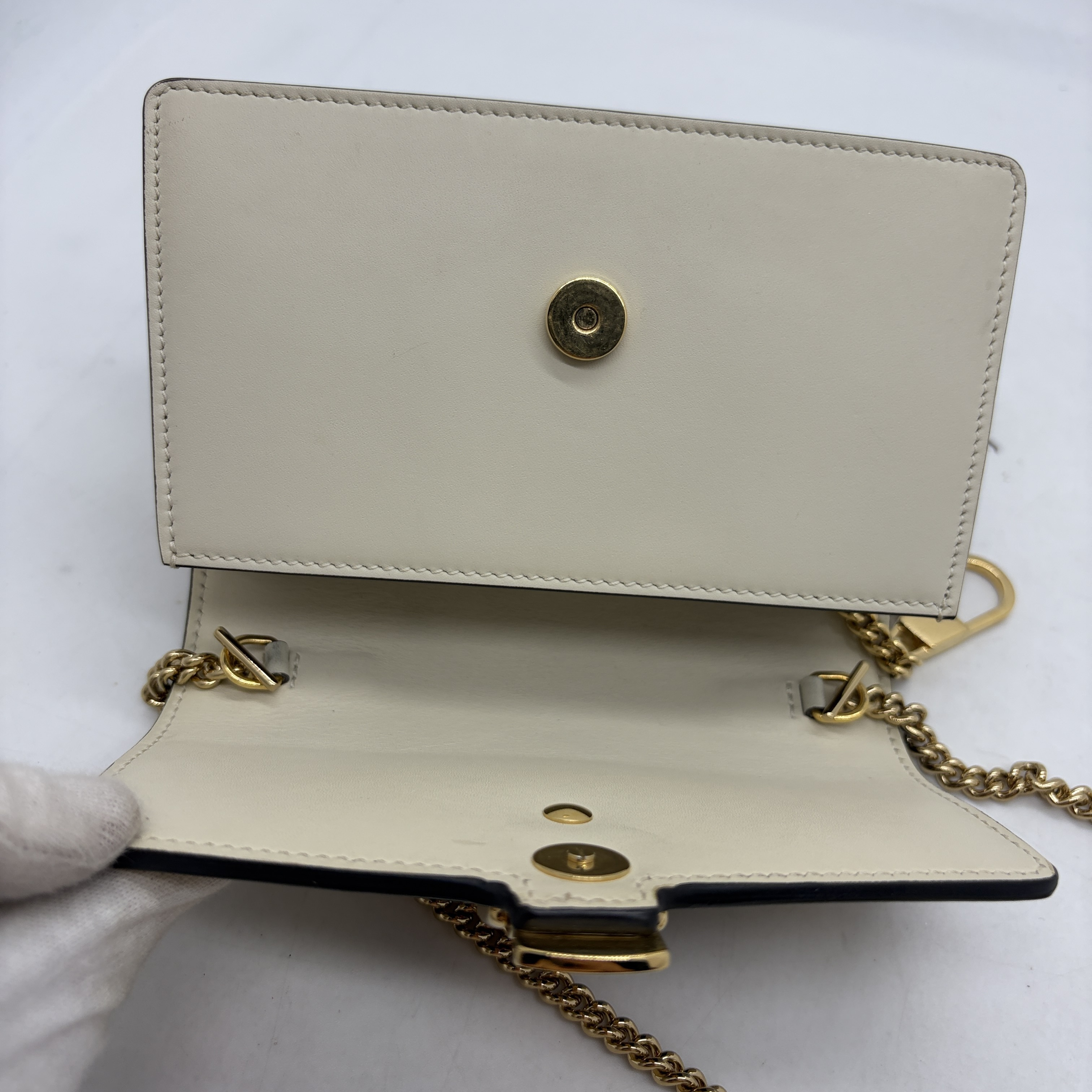Sylvie Leather Chain Shoulder Bag — view 11
