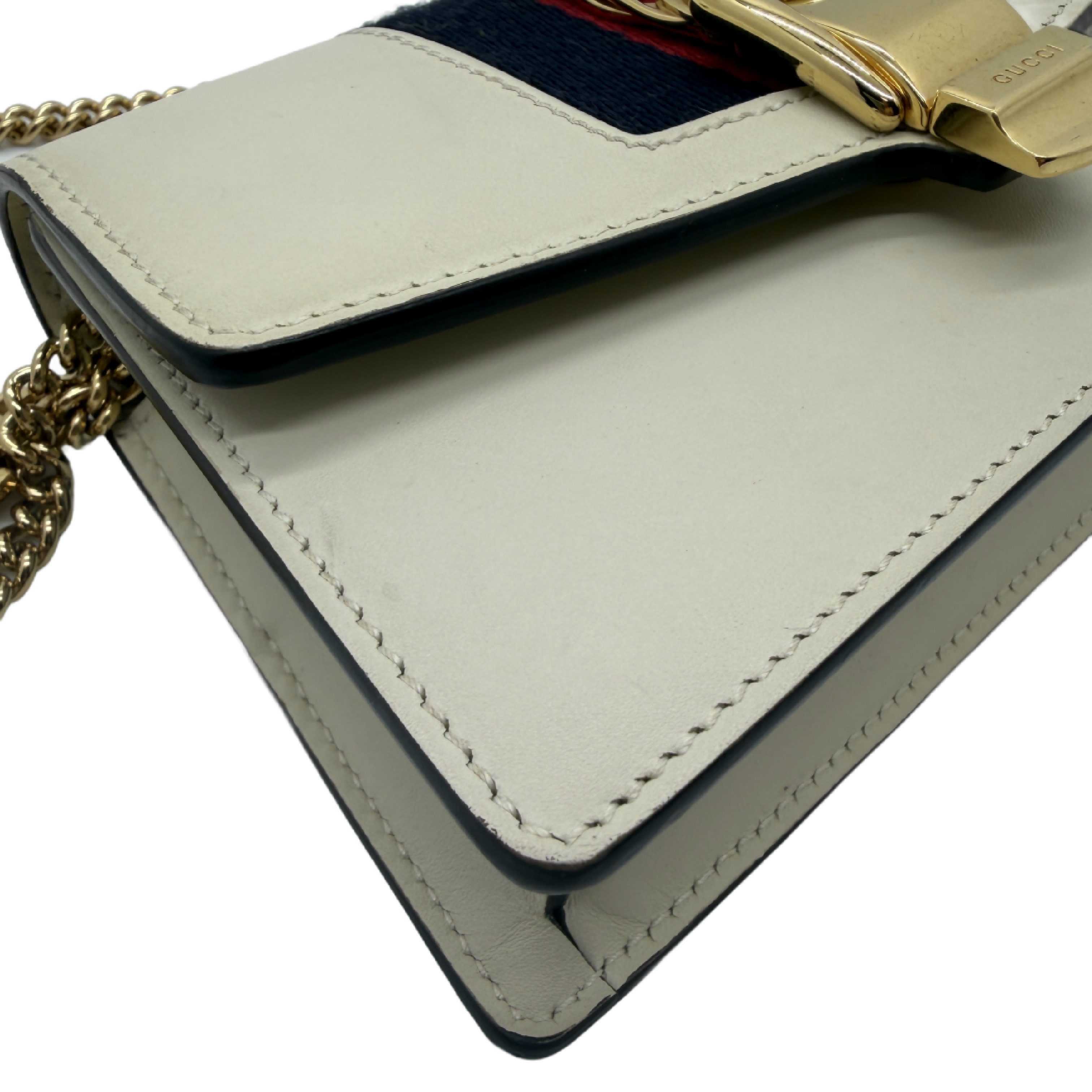 Sylvie Leather Chain Shoulder Bag — view 5
