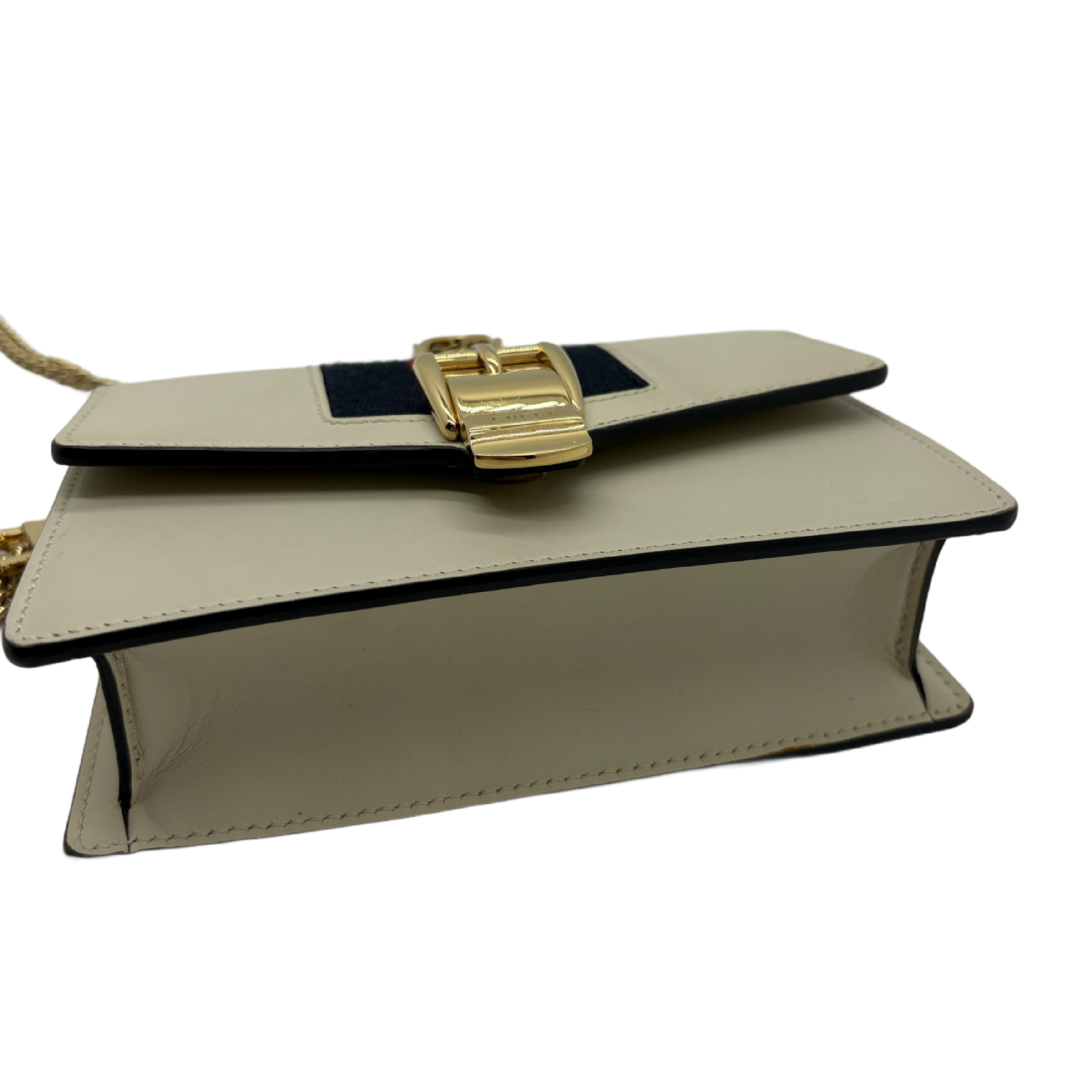 Sylvie Leather Chain Shoulder Bag — view 6