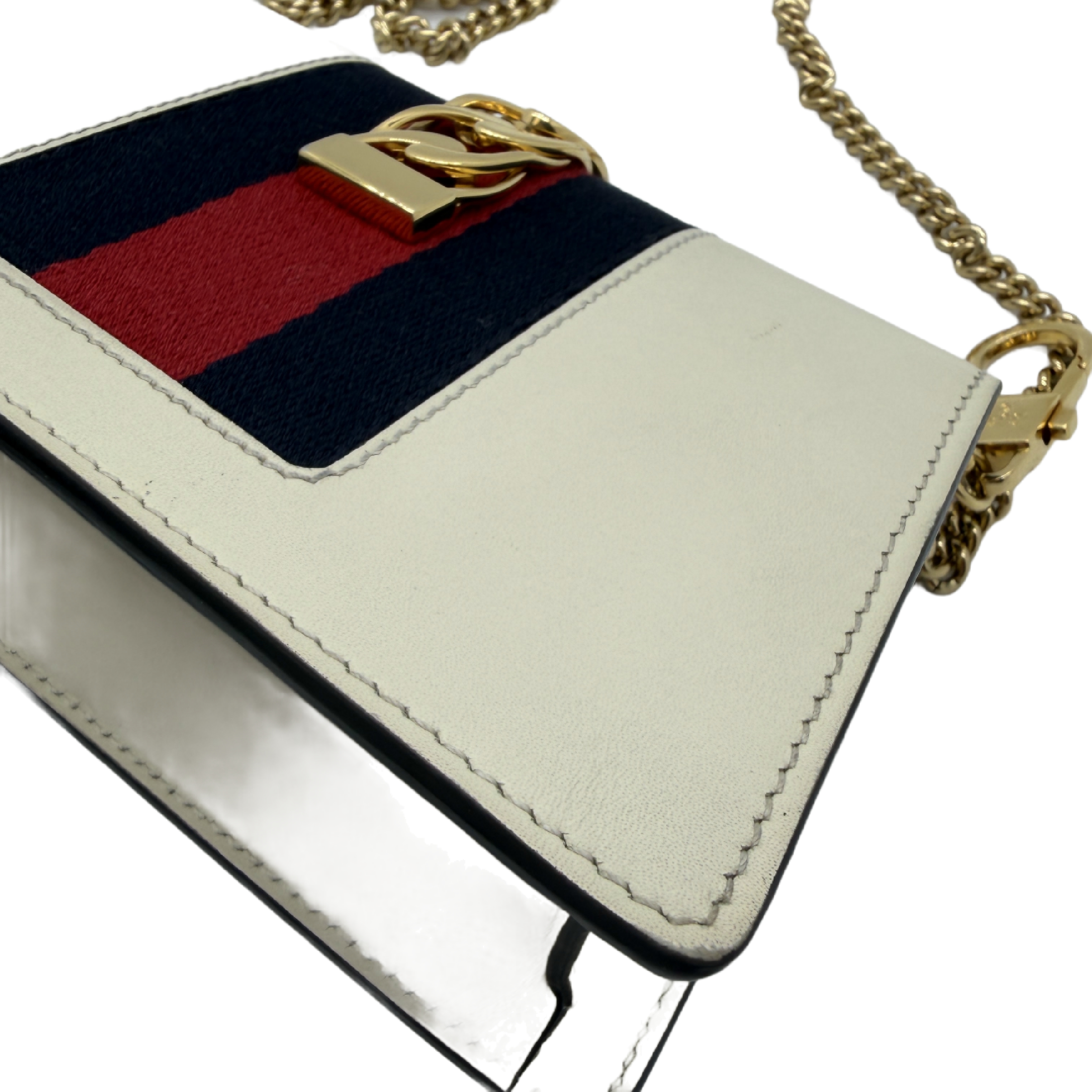 Sylvie Leather Chain Shoulder Bag — view 9