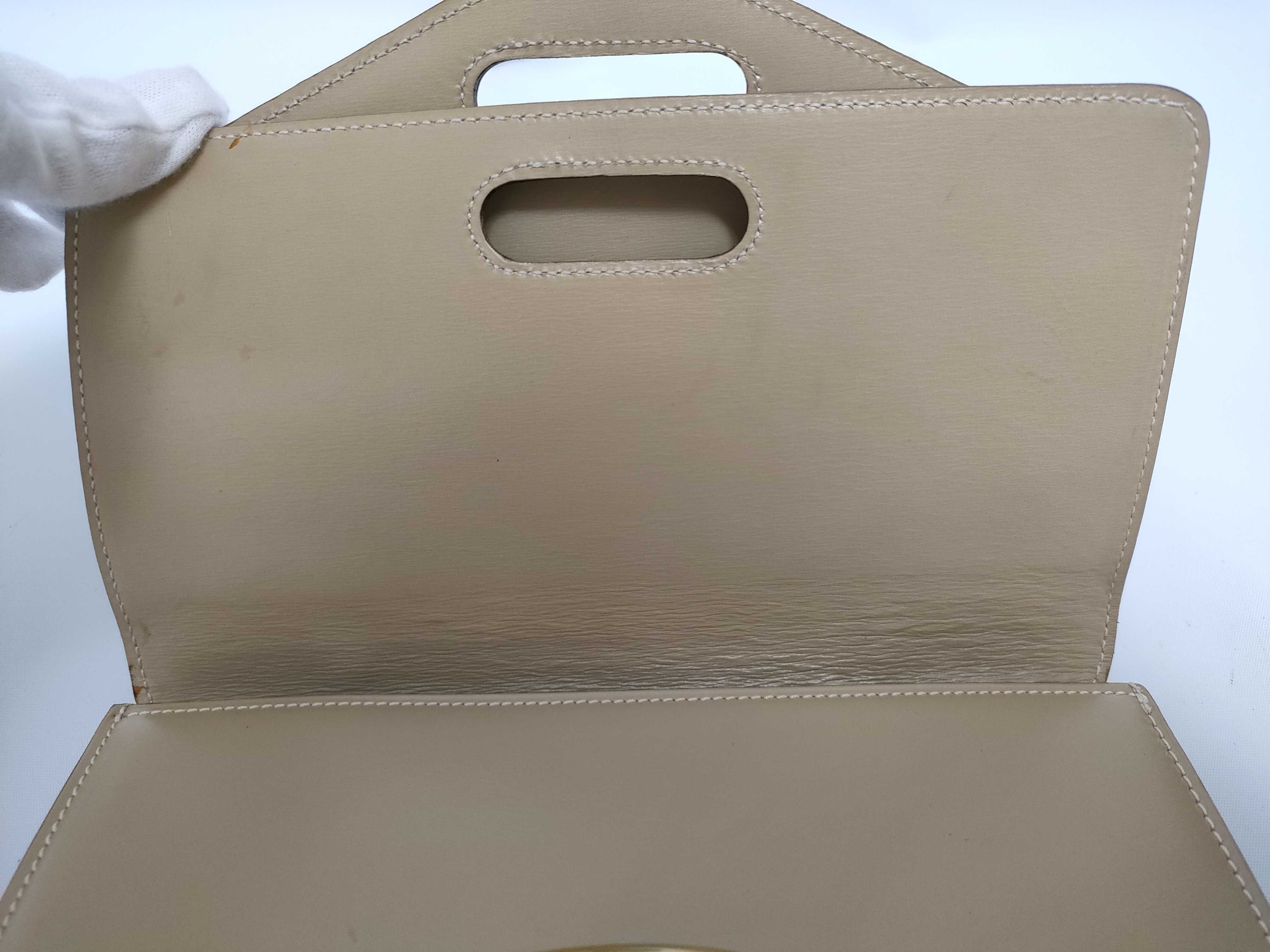 Leather/Beige Handbag — view 9
