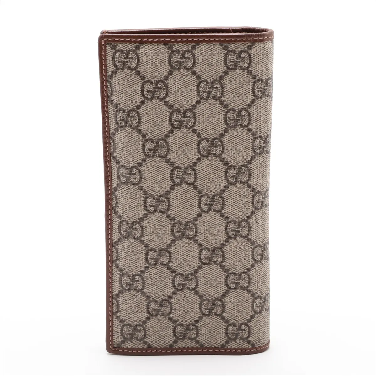 GG Supreme Leather Long Wallet, Brown, 746304 — view 2
