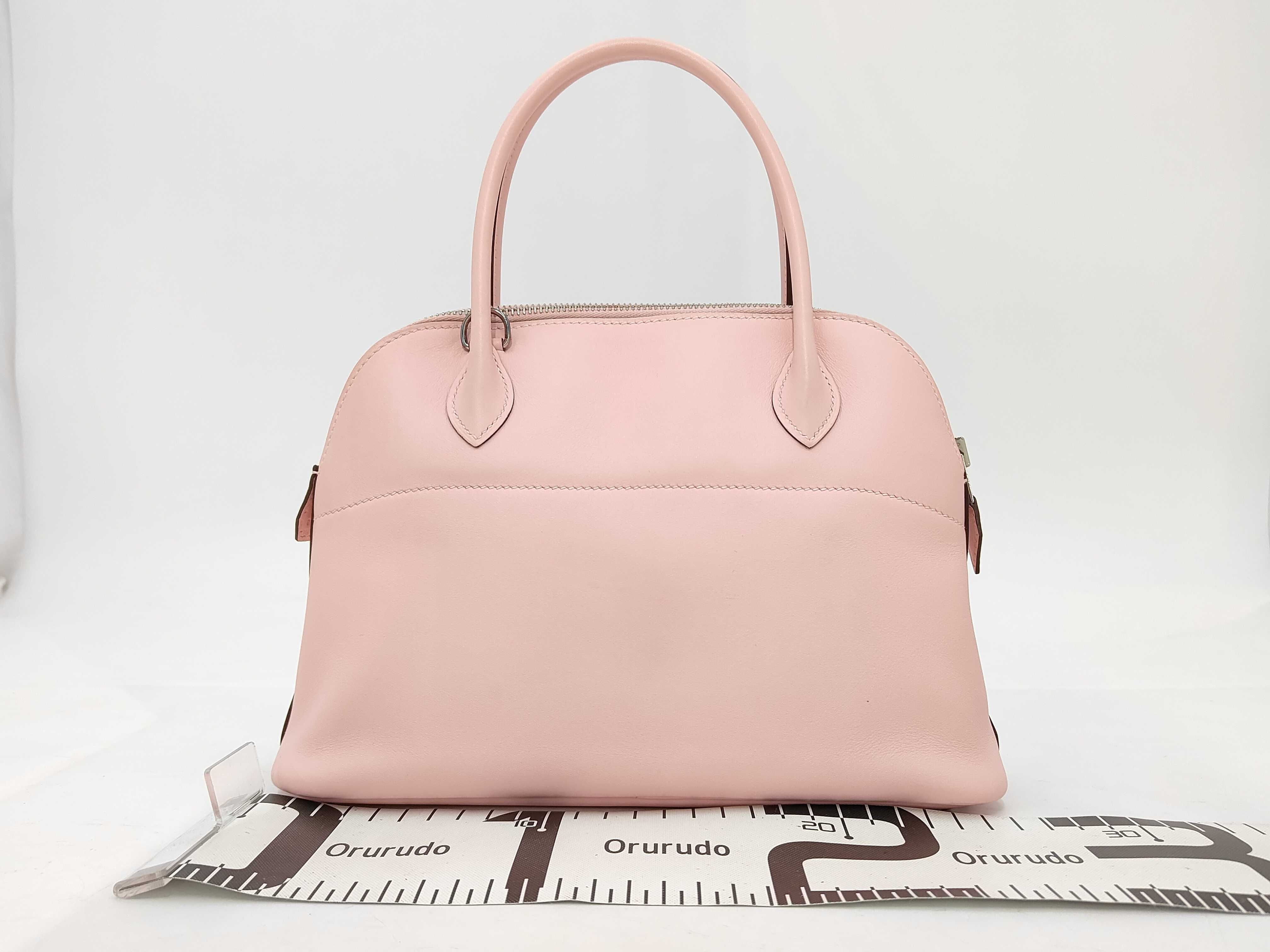Bolide 27 Rose Sakura Swift Silver Hardware X Stamp Handbag — view 2