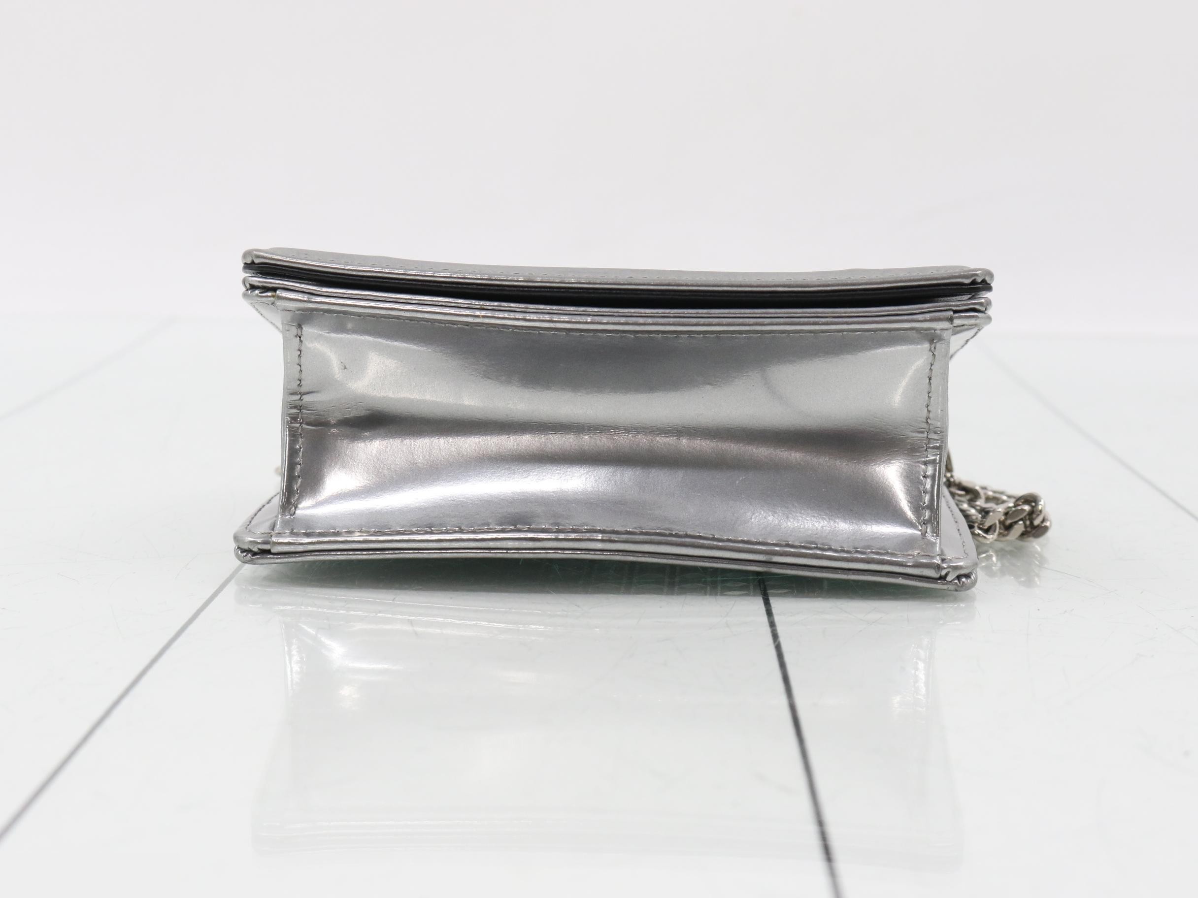 Diorama Microcannage Enamel Chain Shoulder Bag — view 3