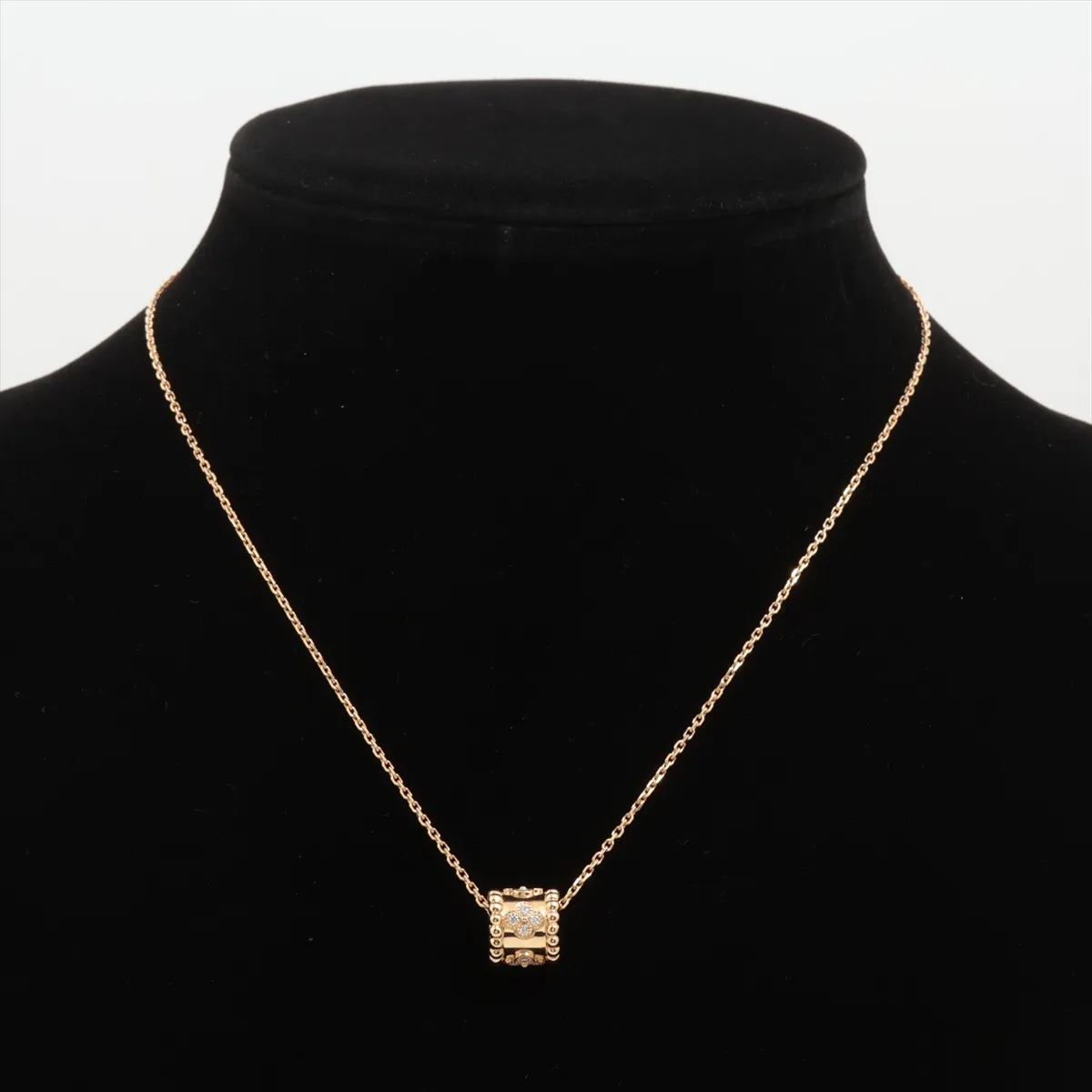 Perle Clover Diamond Necklace 750(YG) 7.1g JA294180 JA323532 Top inside hole Pull ring light 2 guarantees available — view 5