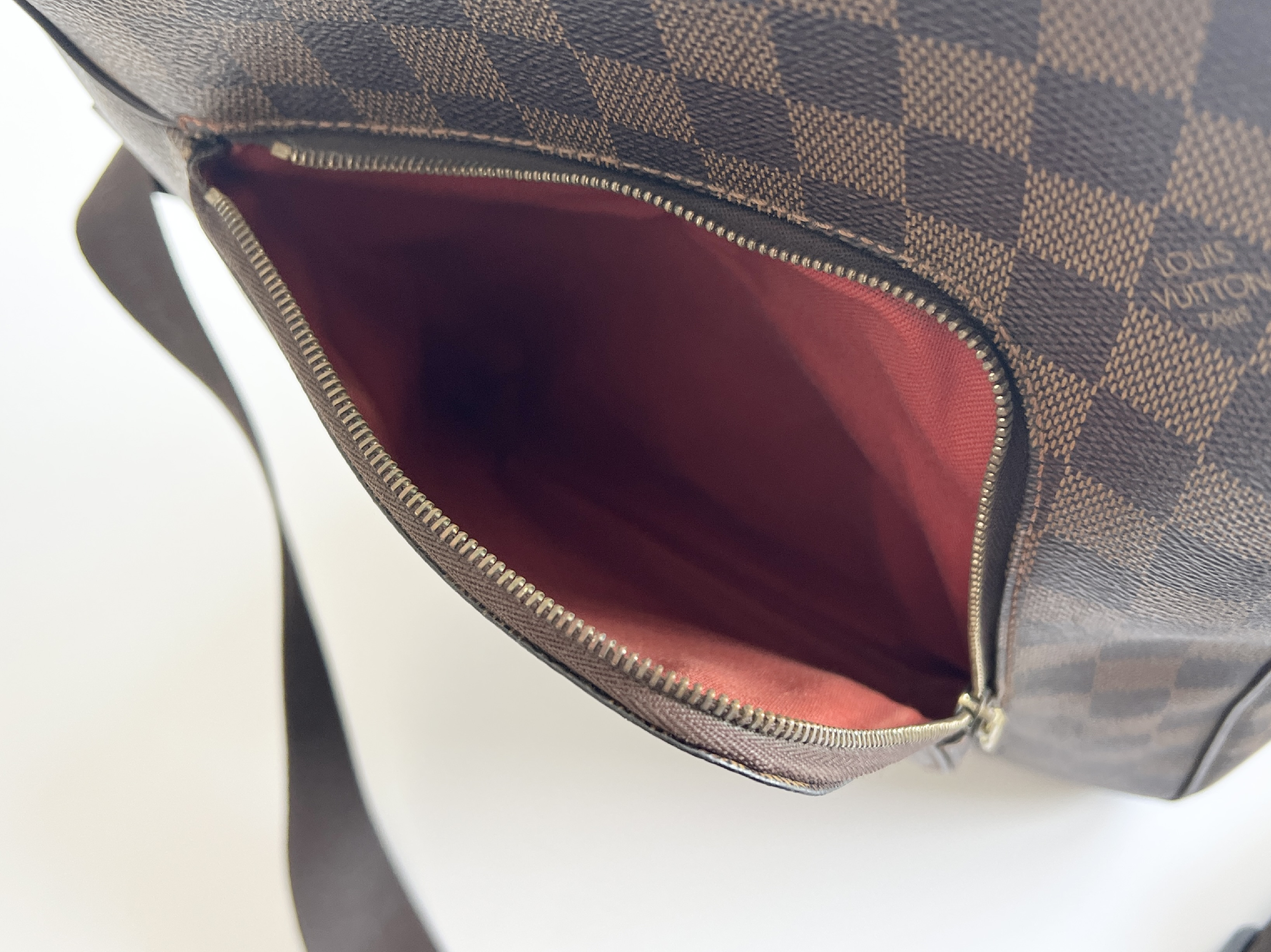 Damier Olaf MM Leather One Shoulder Bag — view 9