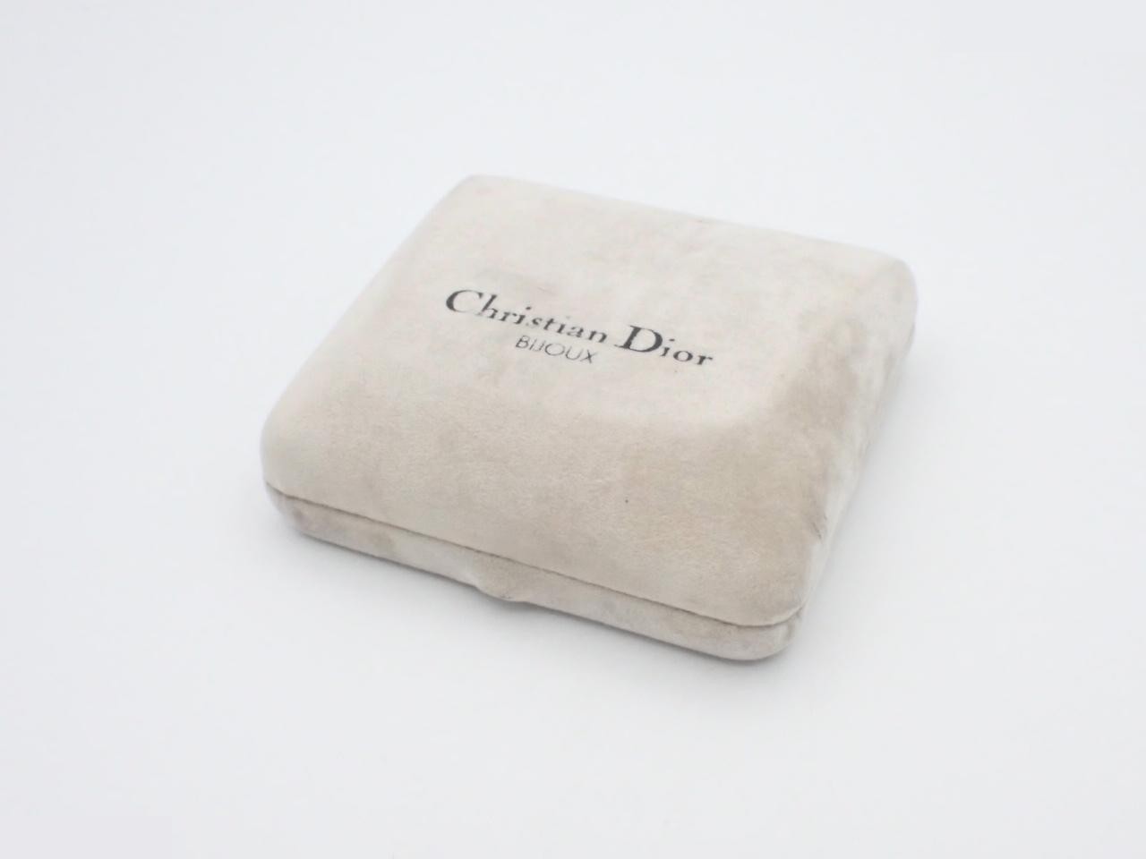 CD logo rhinestone brooch with case — view 4
