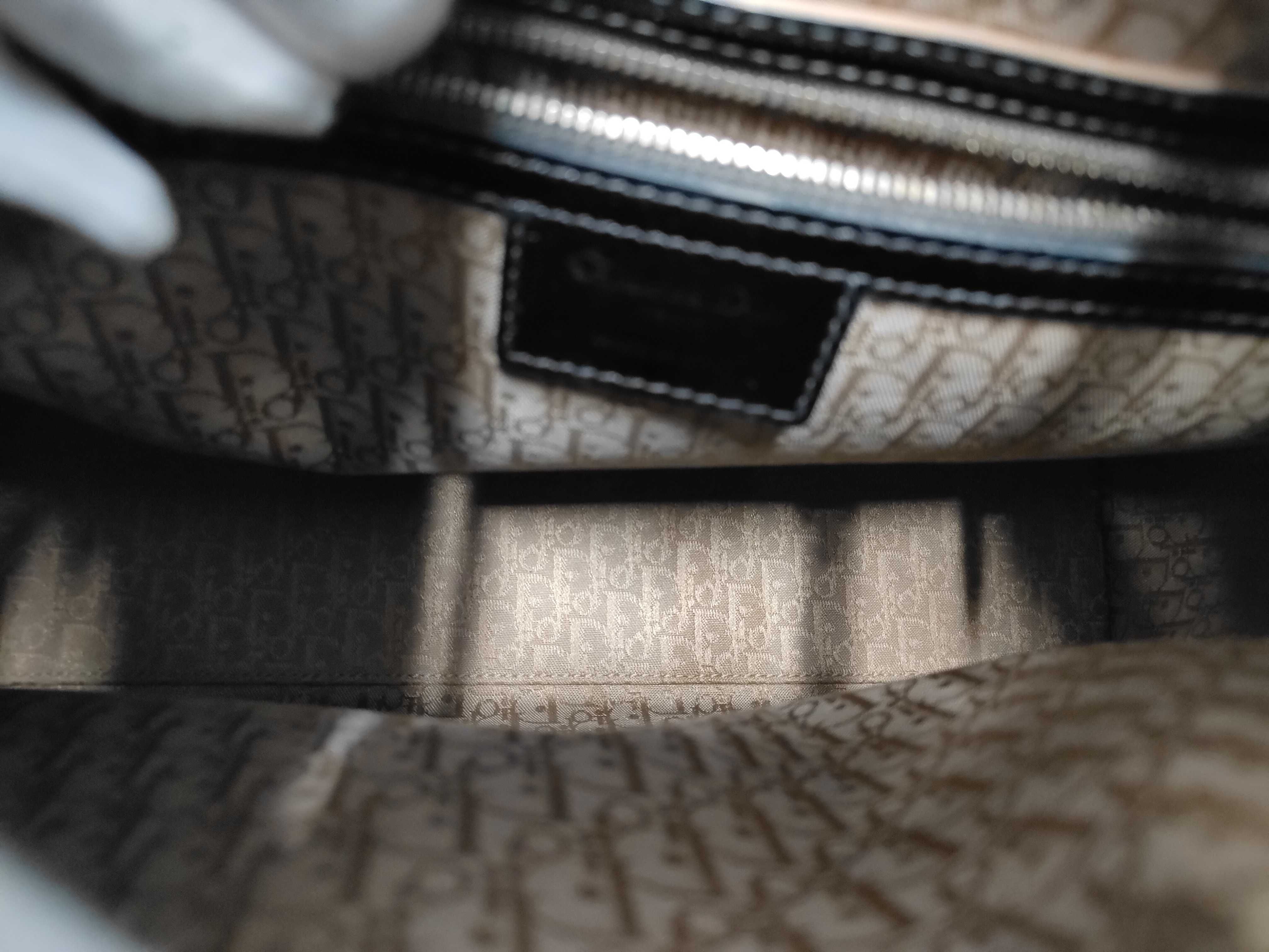 Lady Dior Large Enamel Black 2-Way Handbag — view 8