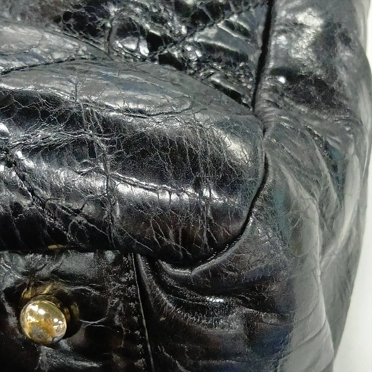 Portobello Vintage Calf 2-Way Tote Bag, Black with Gold Hardware, Item Number 12249225 (Serial Number 12) — view 15
