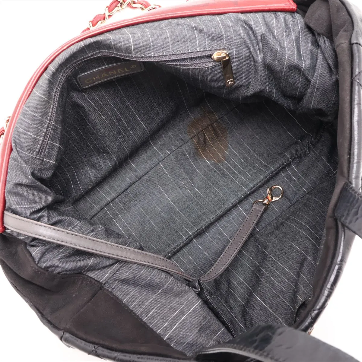 Portobello Vintage Calf 2-Way Tote Bag, Black with Gold Hardware, Item Number 12249225 (Serial Number 12) — view 7