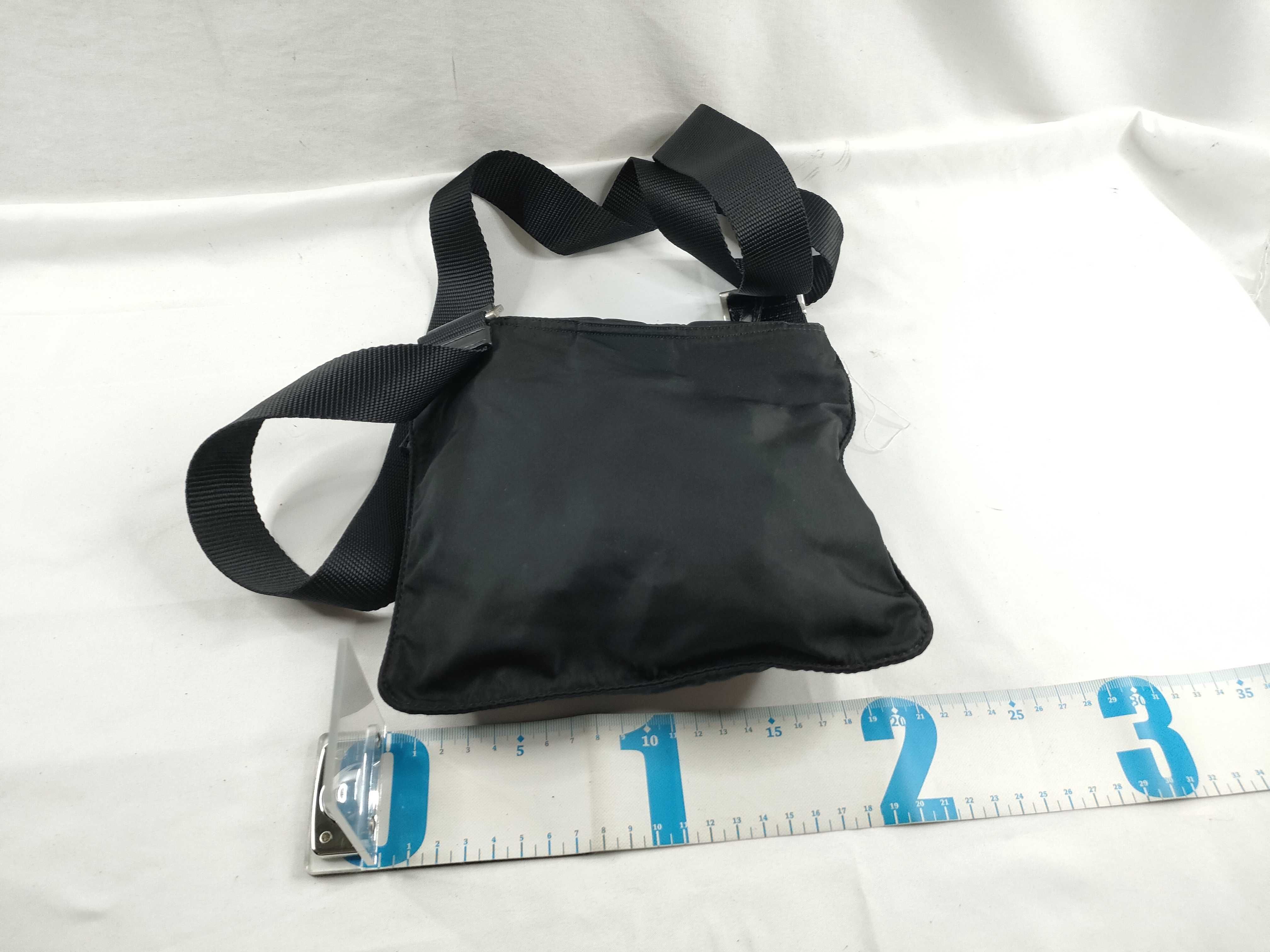 Nylon Shoulder Bag with Triangle Logo Hardware — view 2
