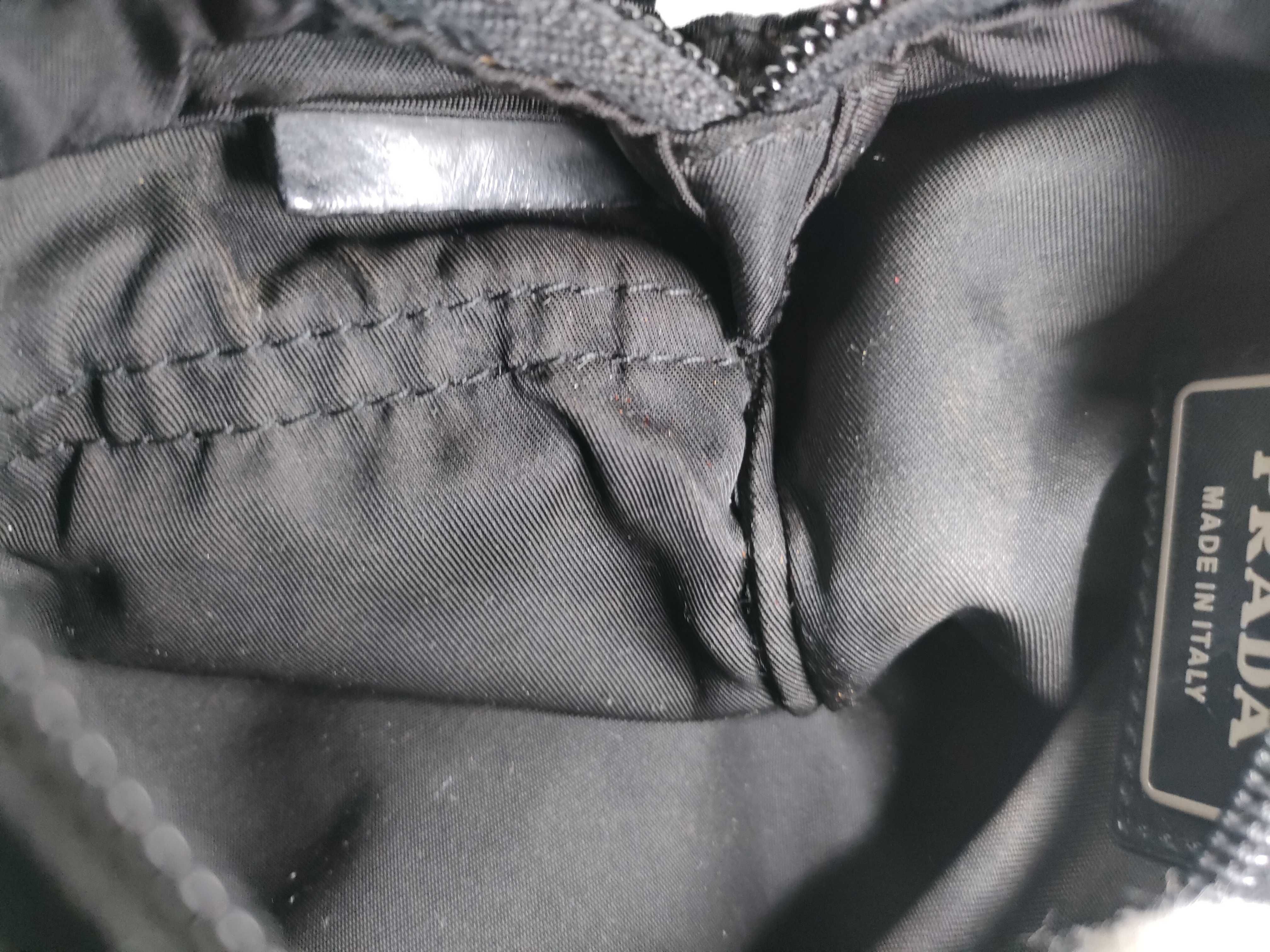 Nylon Shoulder Bag with Triangle Logo Hardware — view 11