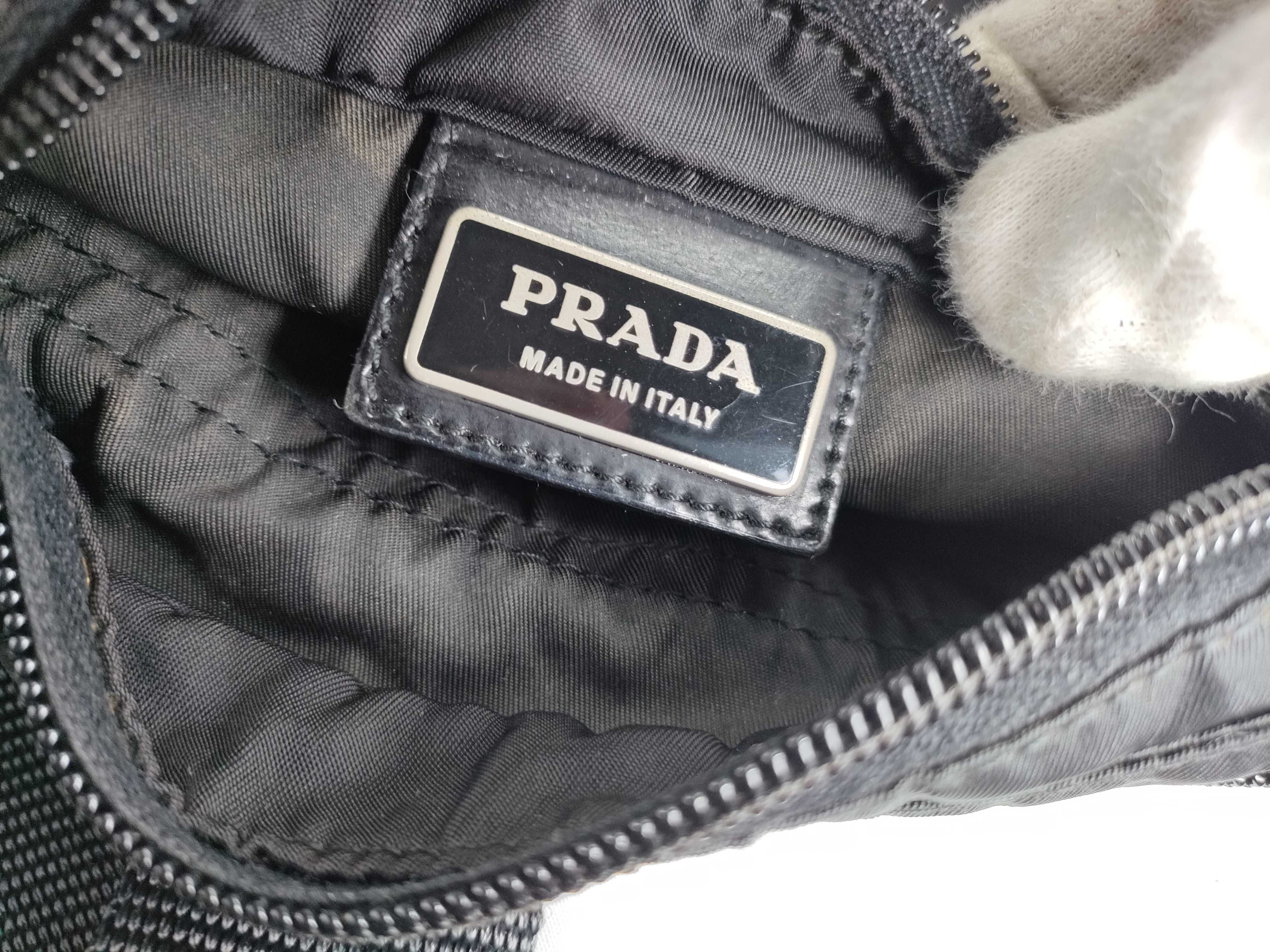 Nylon Shoulder Bag with Triangle Logo Hardware — view 12