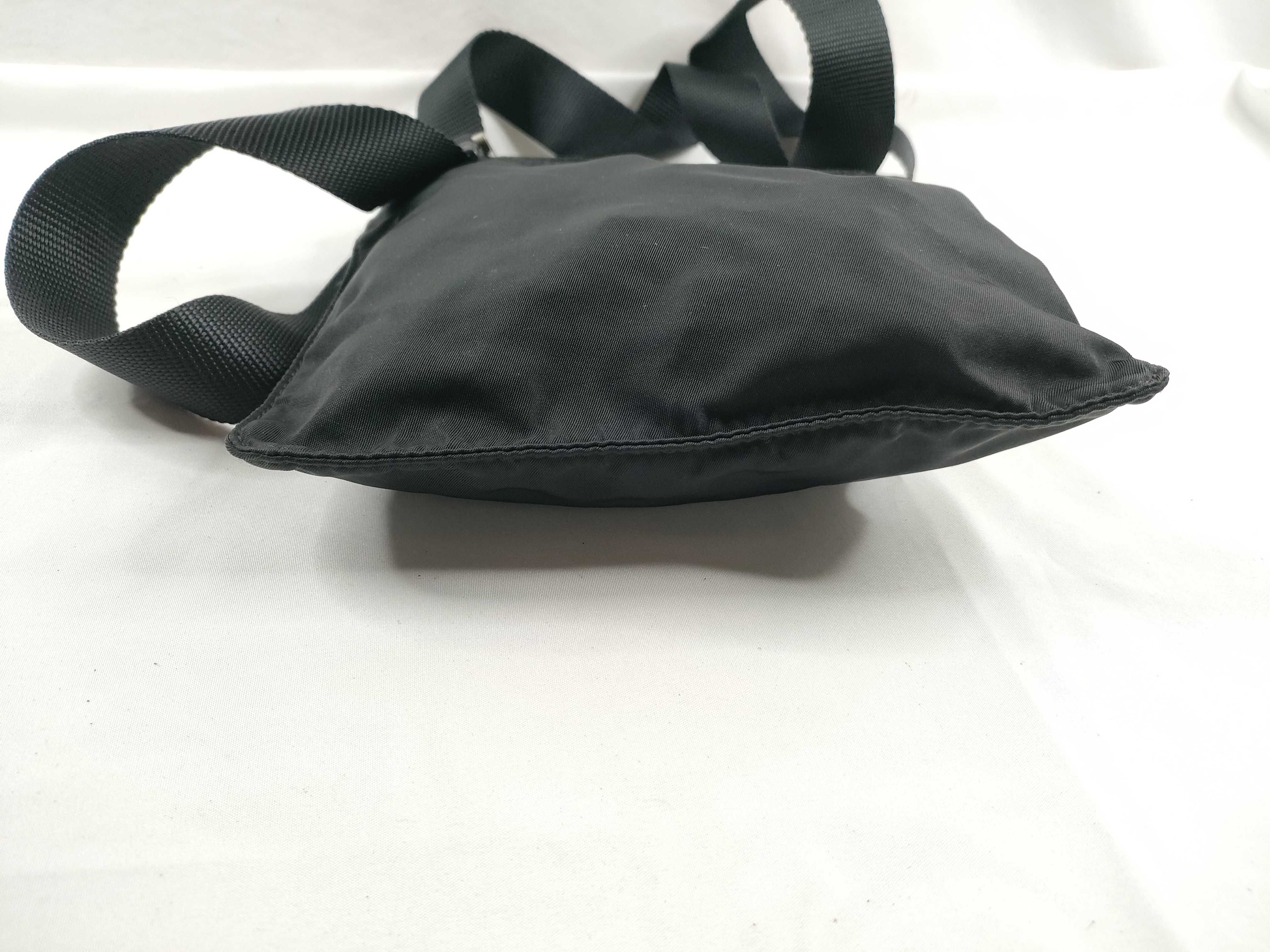Nylon Shoulder Bag with Triangle Logo Hardware — view 4