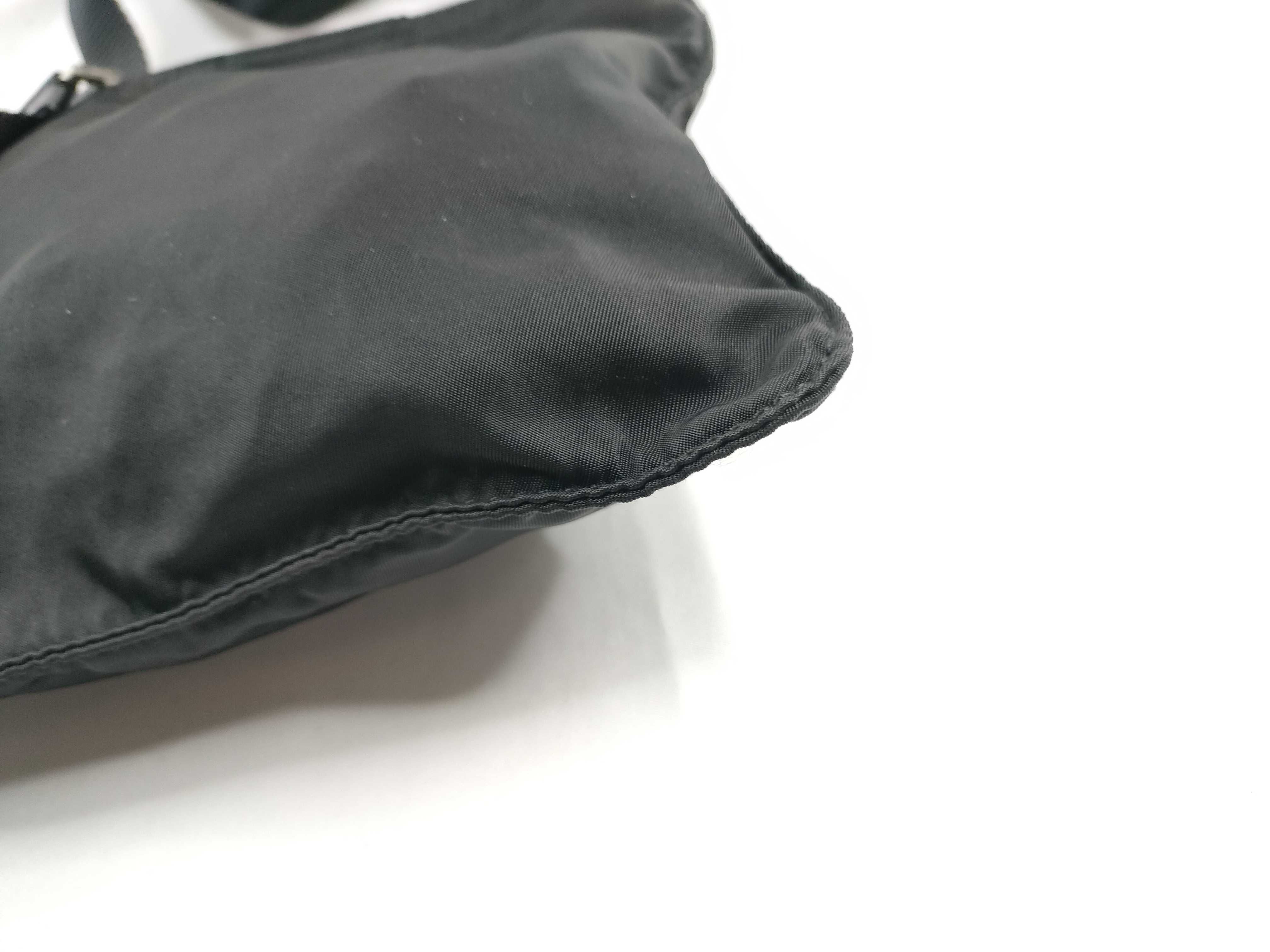 Nylon Shoulder Bag with Triangle Logo Hardware — view 5