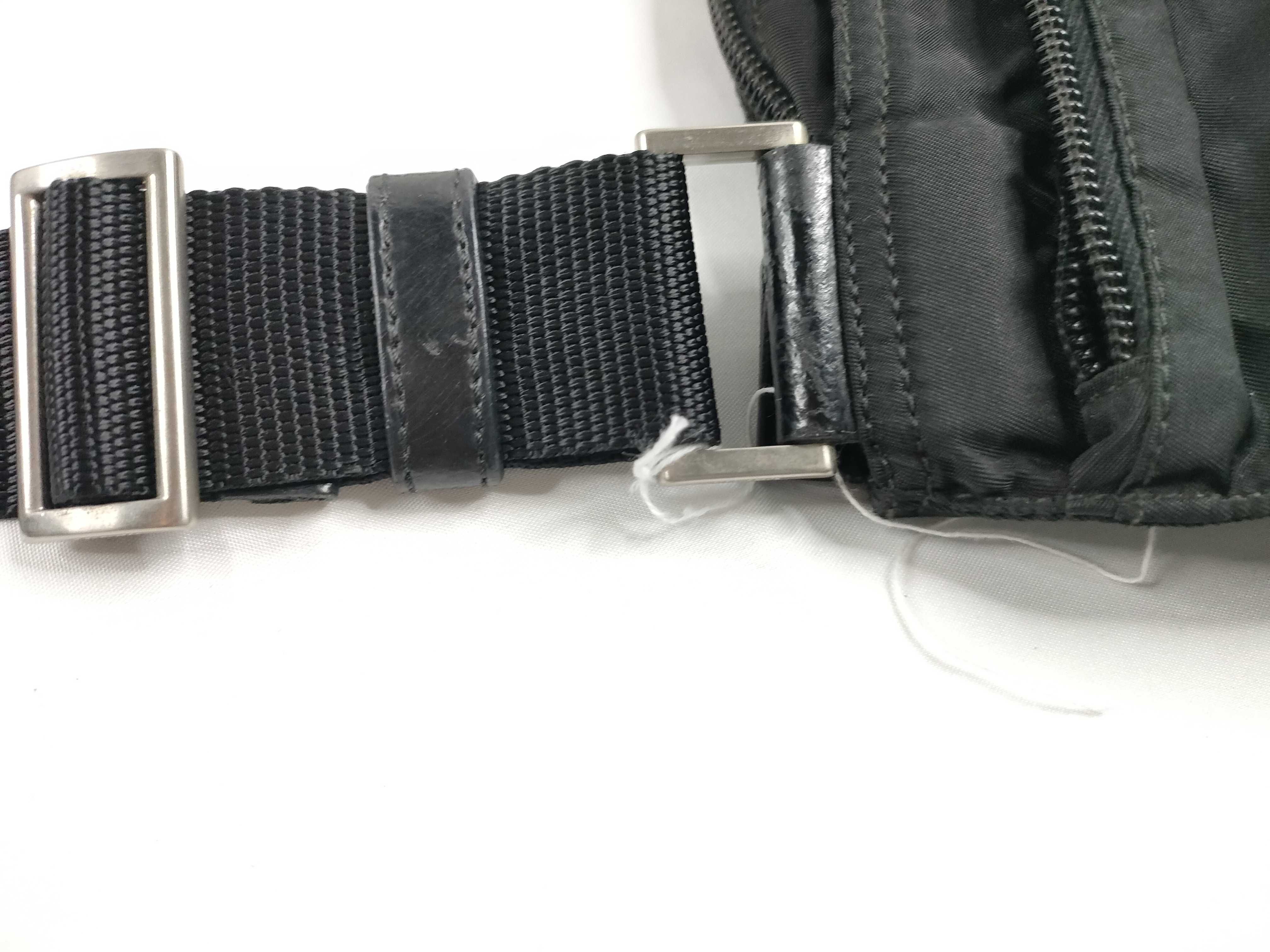 Nylon Shoulder Bag with Triangle Logo Hardware — view 8