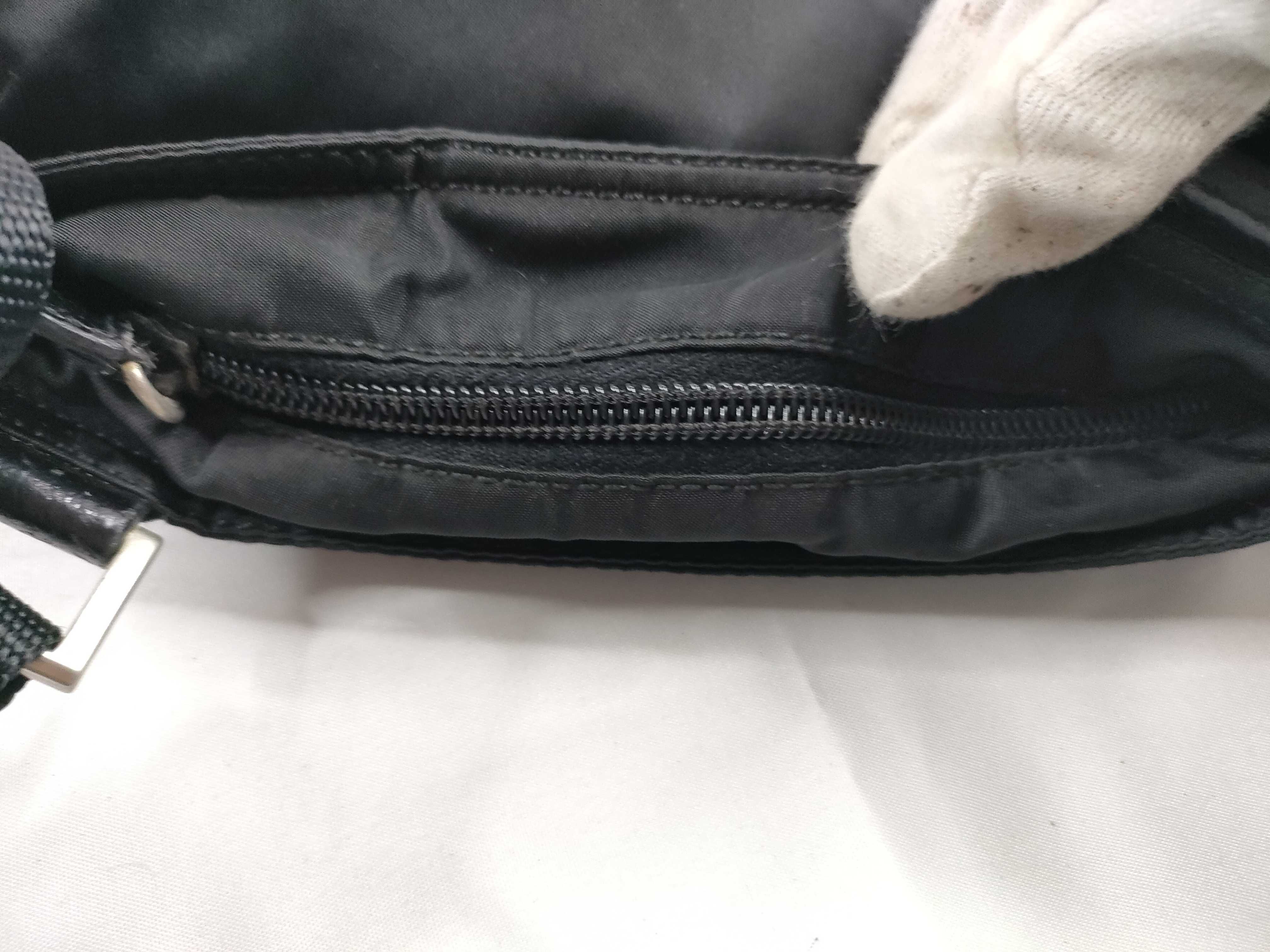 Nylon Shoulder Bag with Triangle Logo Hardware — view 9