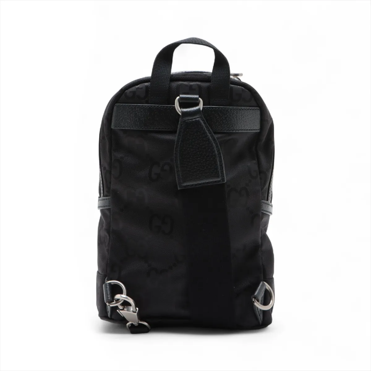 Off the Grid Nylon x Leather Body Bag, Black 658631 — view 2