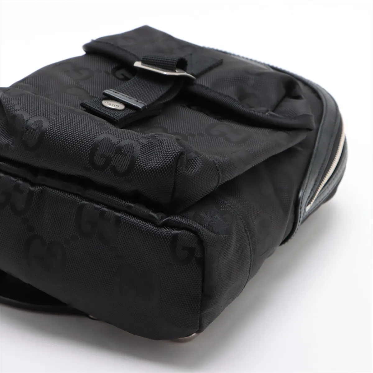 Off the Grid Nylon x Leather Body Bag, Black 658631 — view 3